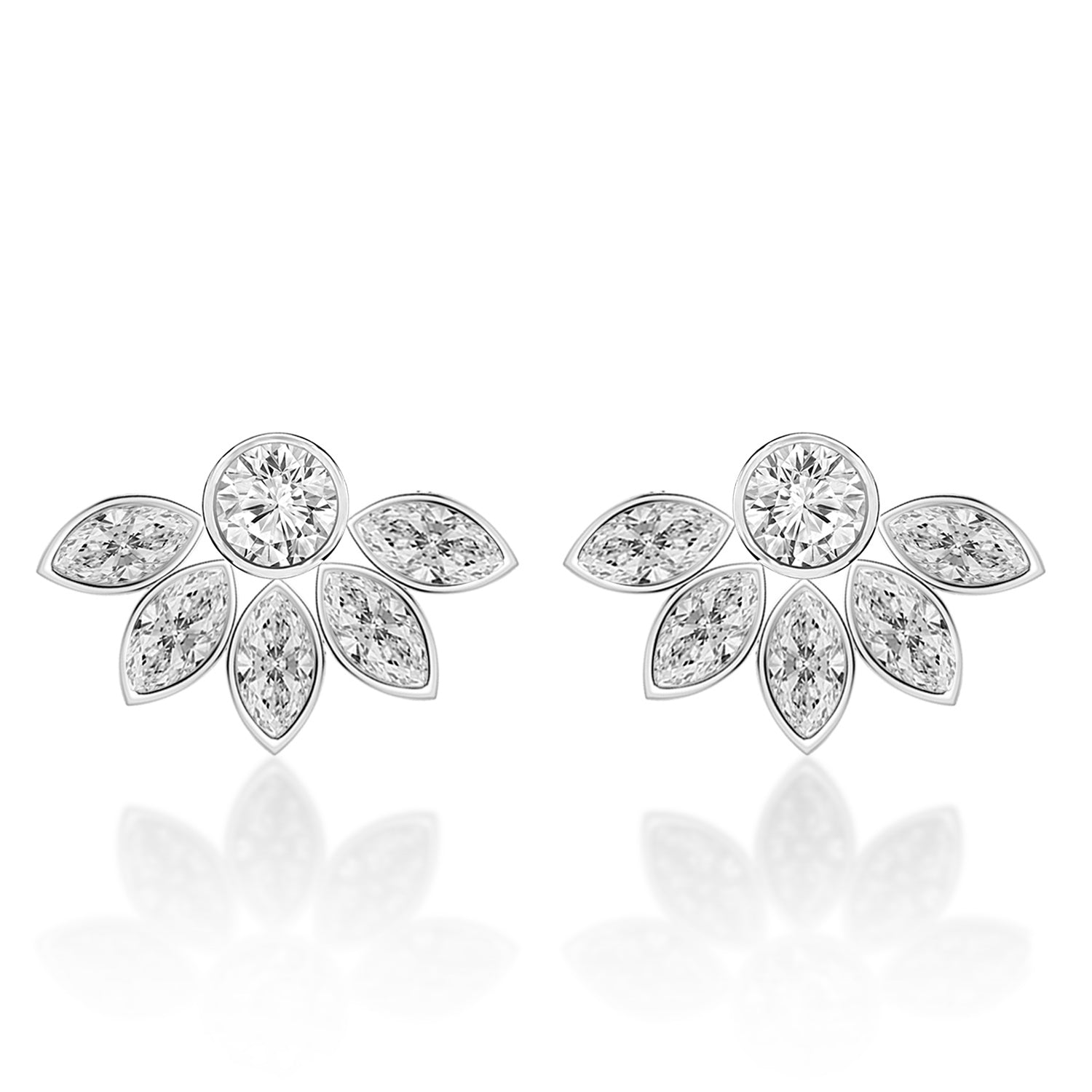 Floral Marquise Studs