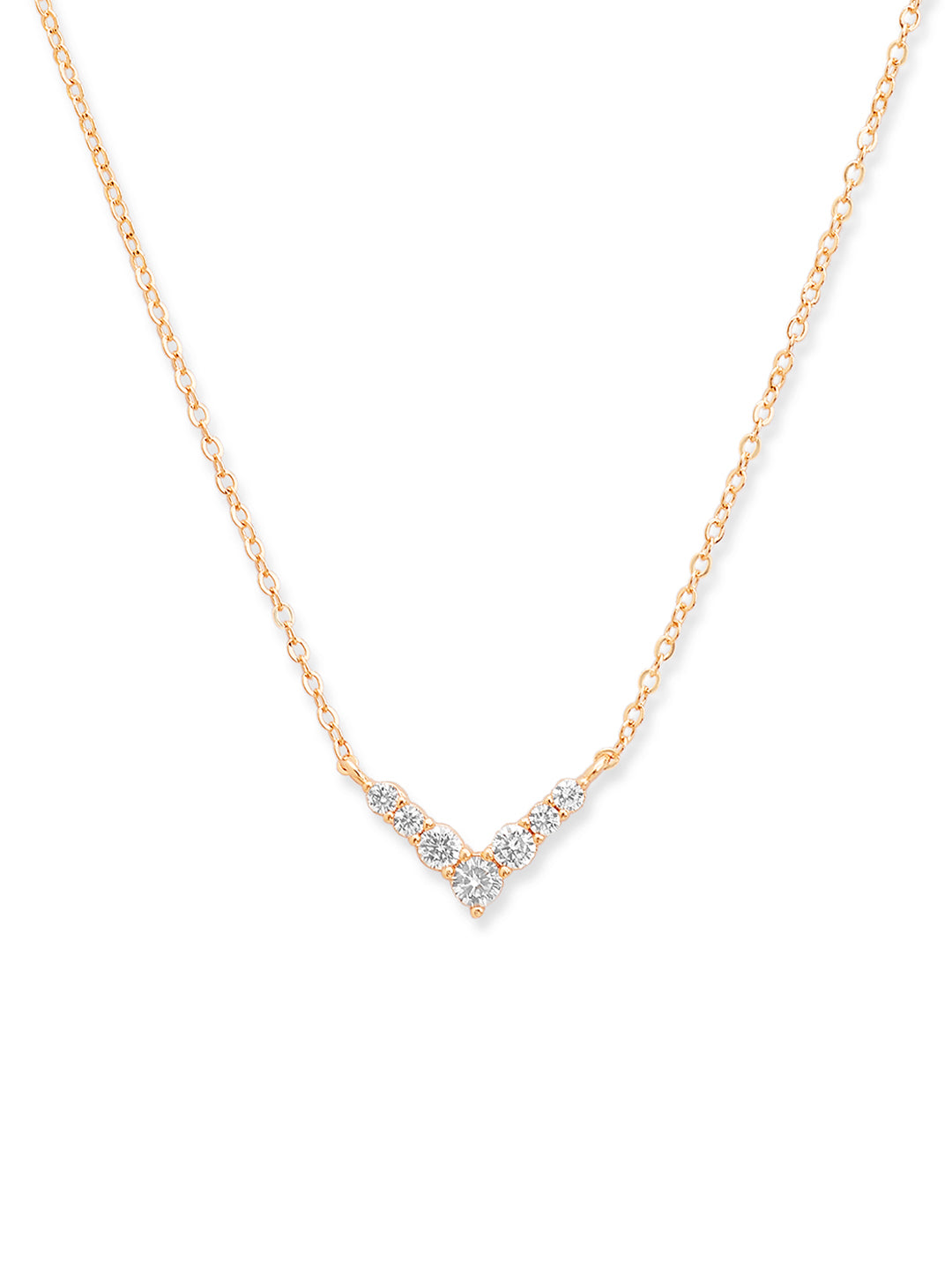V- Shape Graduating Diamond Necklace