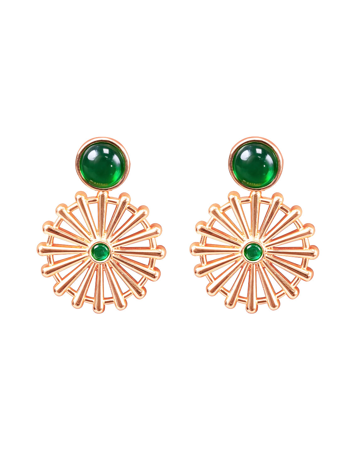 AIKA BY MINUTIAE 18K Women Gold Plated Geometric Drop Earrings