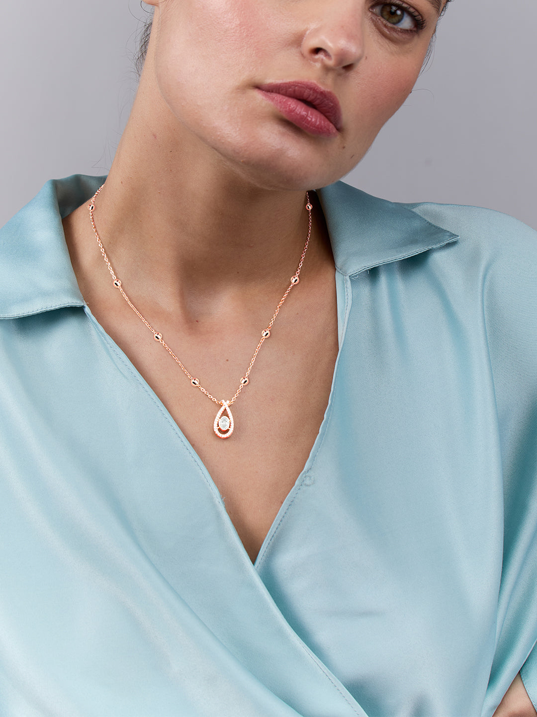 AIKA BY MINUTIAE 18k Women Brass Gold-Plated Handcrafted Necklace