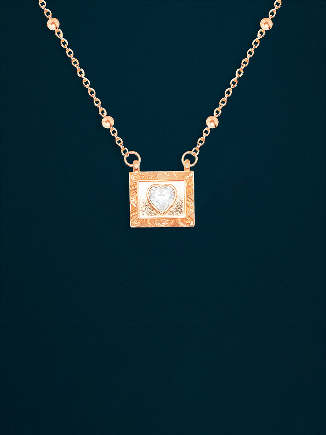 AIKA BY MINUTIAE 18K Gold Plated Heart shaped Necklace for Women & Girls