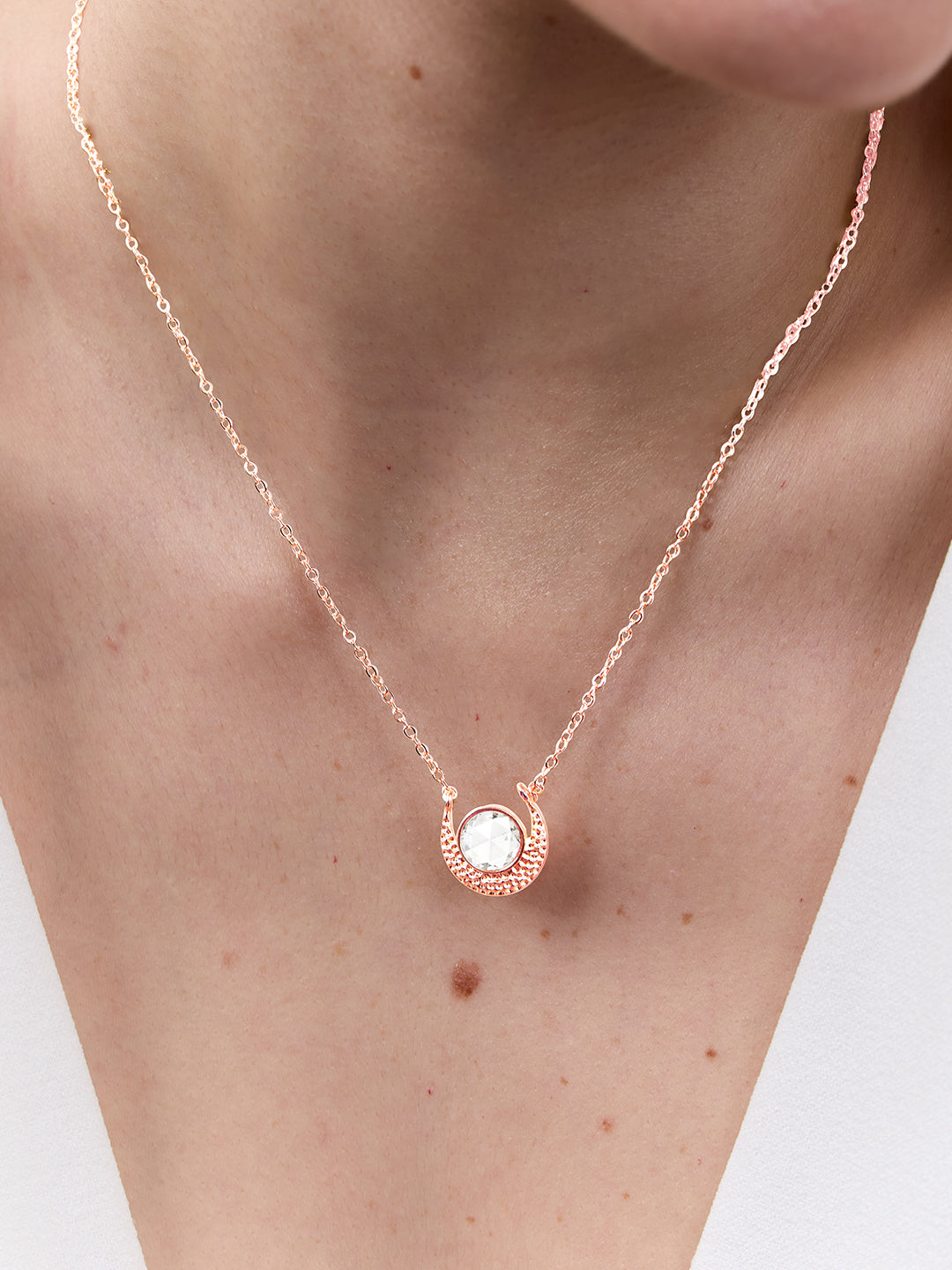 AIKA BY MINUTIAE 18K Gold Plated Round Brass Necklace for Women