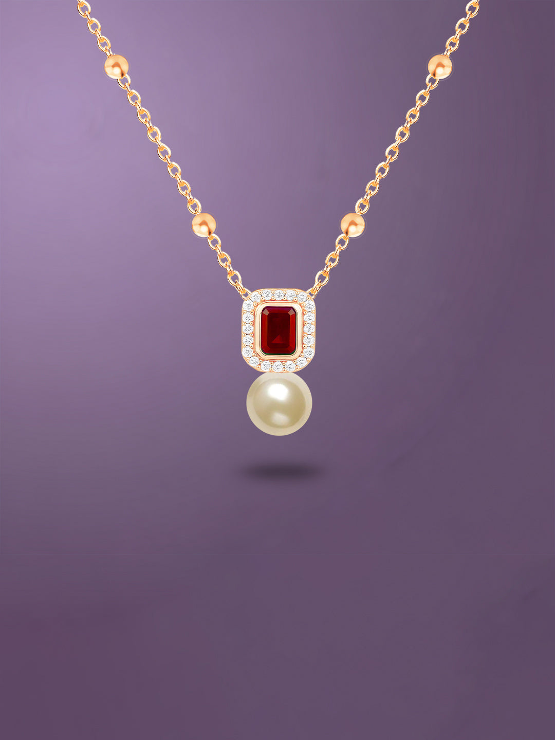 MINUTIAE Gold-Plated Artificial Stones Studded and Pearls Statement Necklace