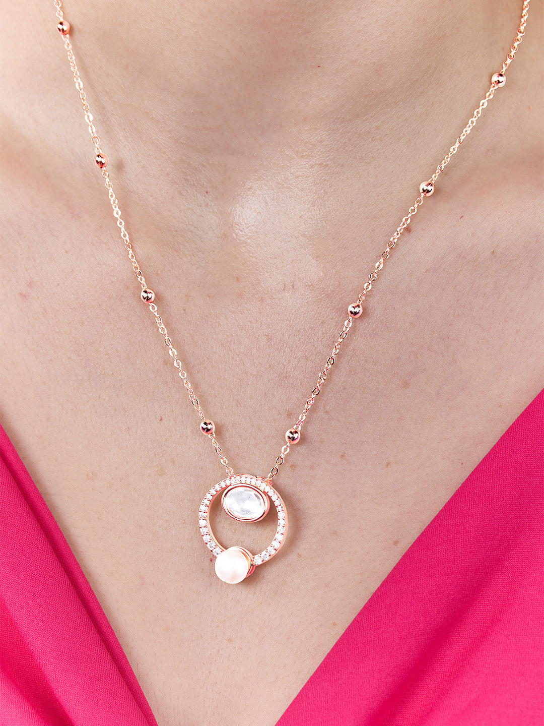 AIKA BY MINUTIAE 18K Women's Brass Gold-Plated Handcrafted Necklace