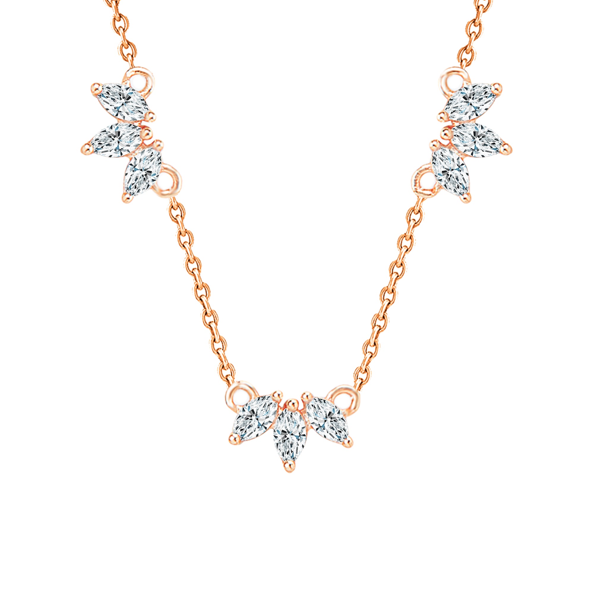 MINUTIAE Gold-Plated Crystals Studded Necklace