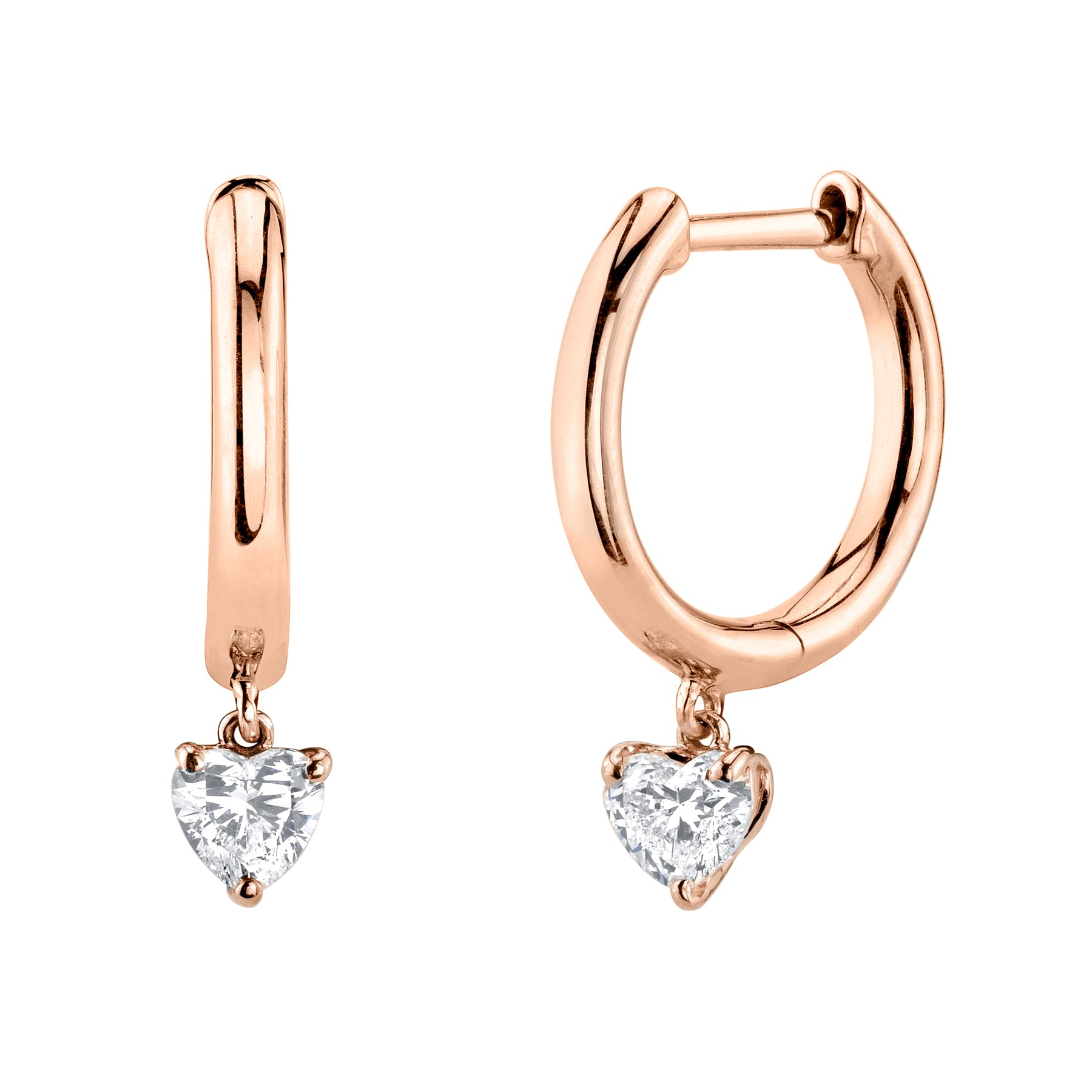 Heart Shape Crystal Clip On Earring 