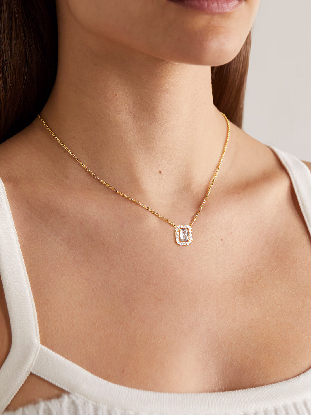 MINUTIAE Gold Plated Crystals Necklace