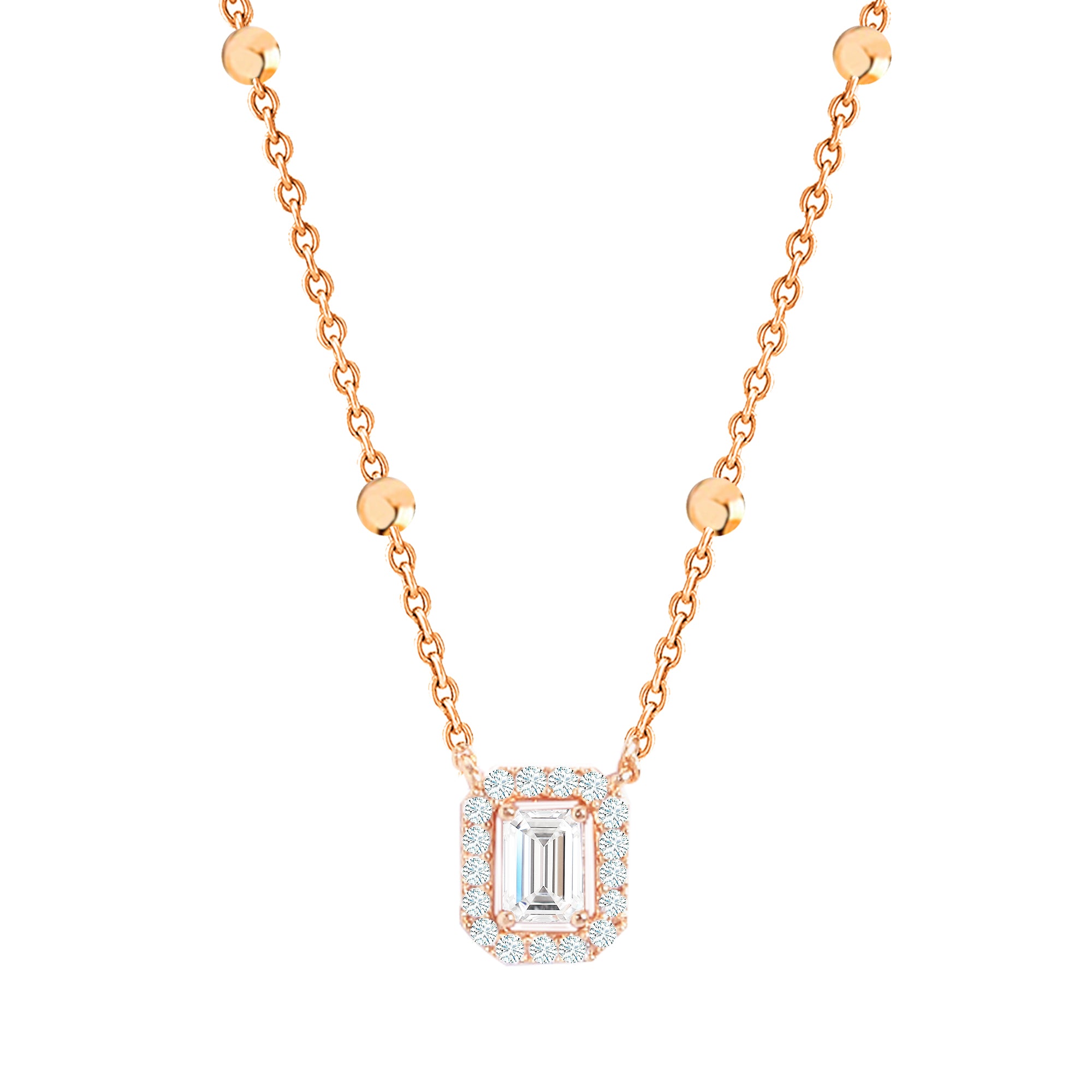 MINUTIAE Gold-Plated Crystals Studded Necklace