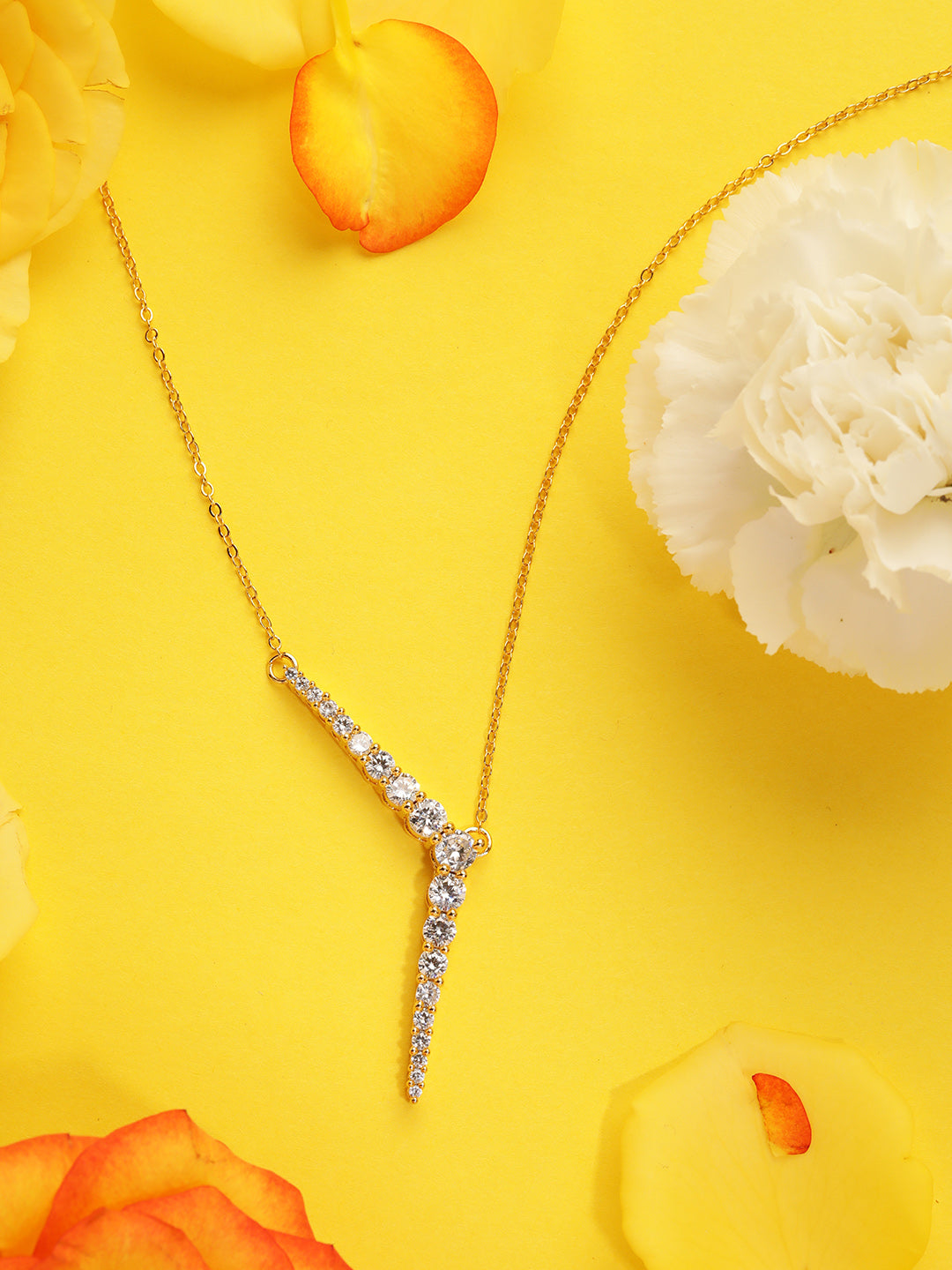 Crystal Encrusted Y Necklace