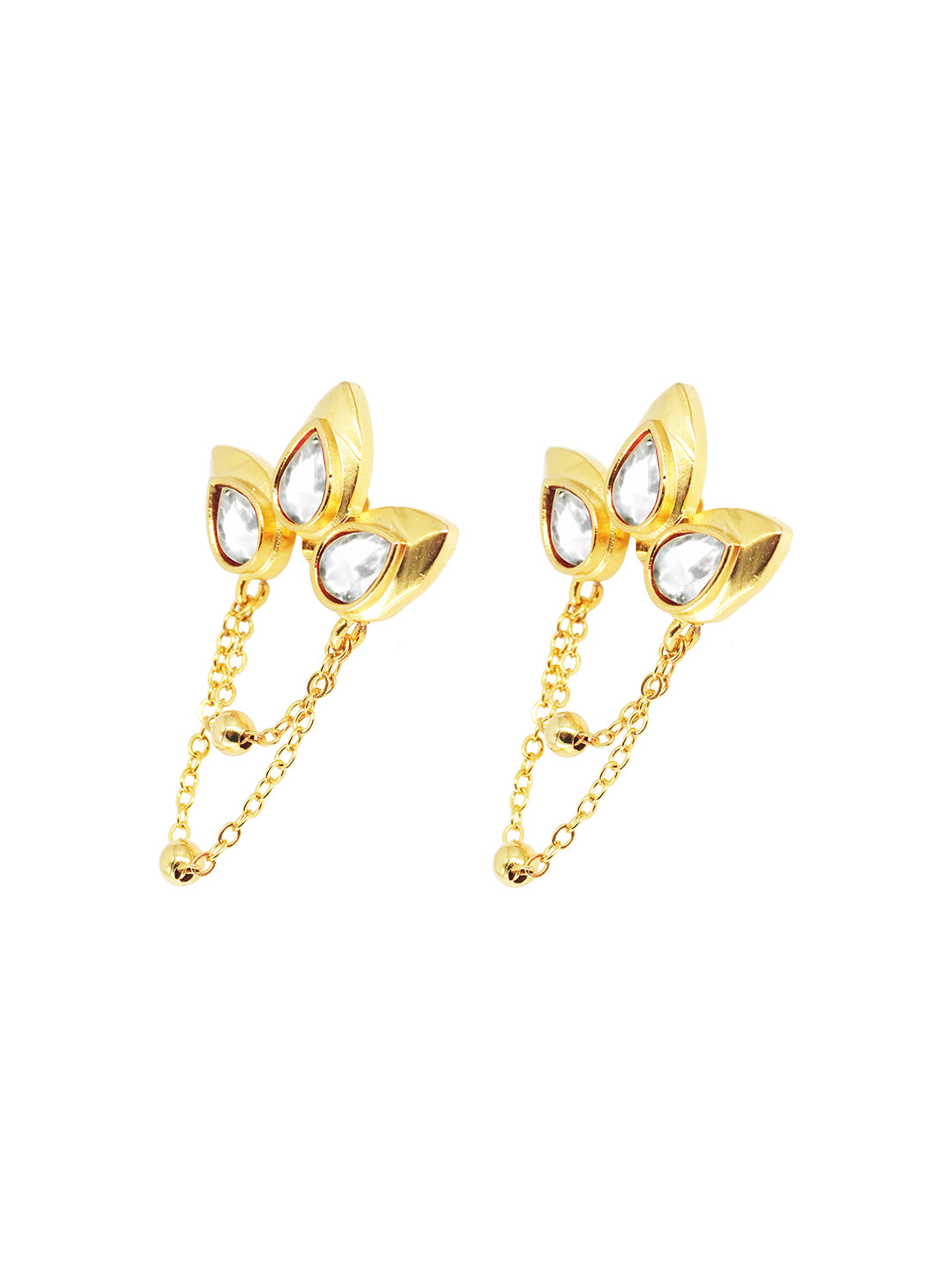 AIKA BY MINUTIAE 18K Women Rose Gold-Plated Floral Studs Earrings