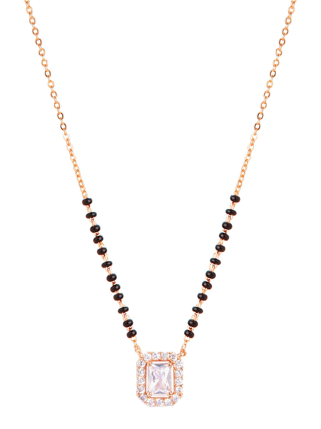 MINUTIAE Gold-Plated Crystals Mangalsutra For Women's