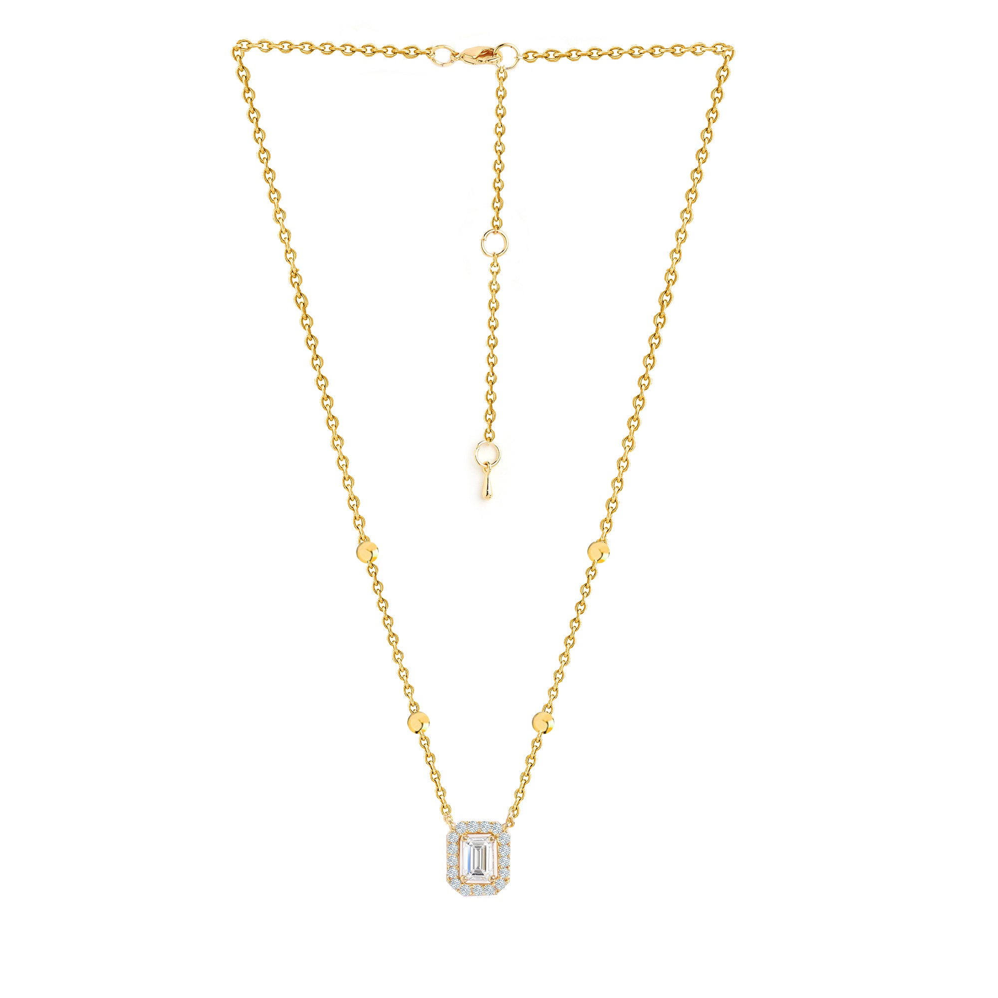 MINUTIAE Gold-Plated Crystals Studded Necklace