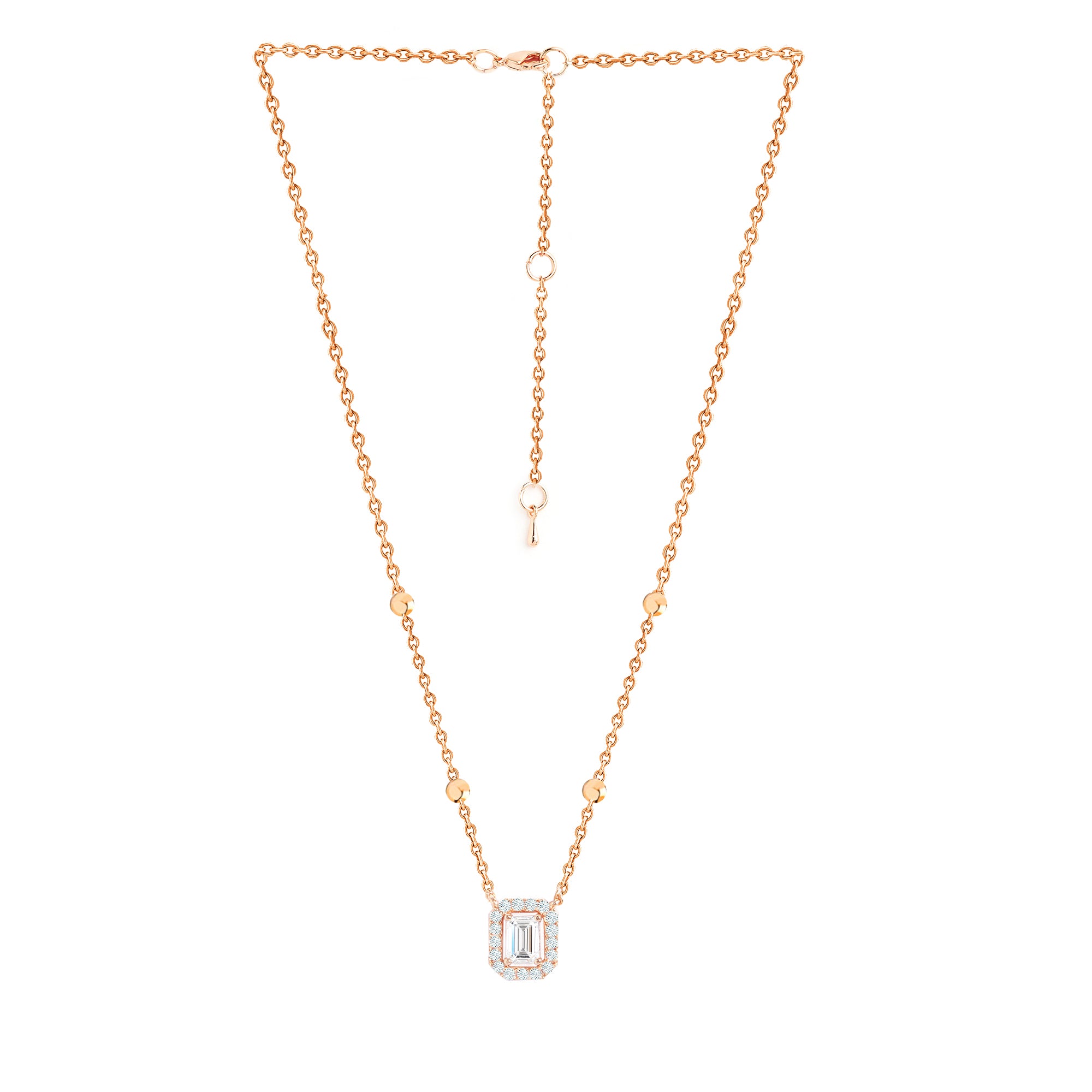 MINUTIAE Gold-Plated Crystals Studded Necklace
