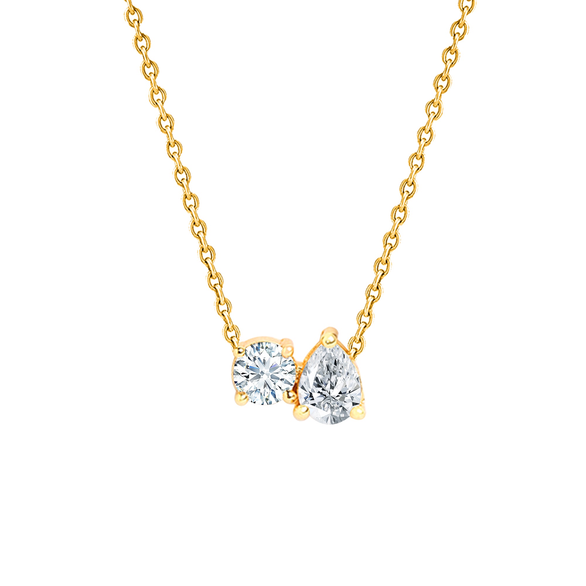 MINUTIAE Brass Gold-Plated Crystal Studded Necklace