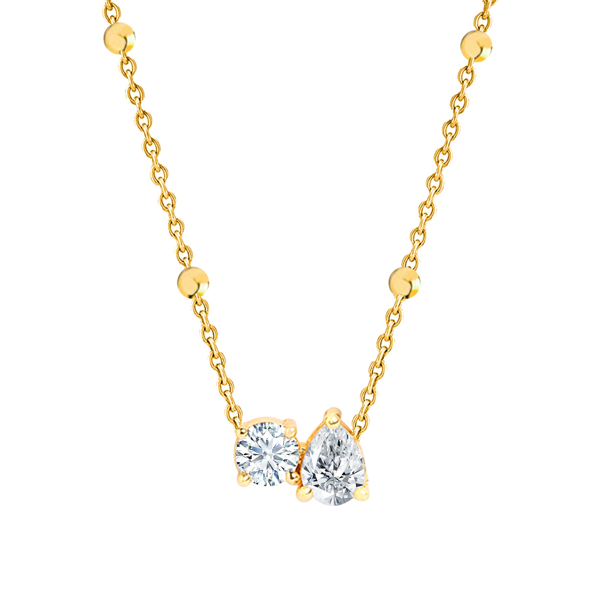 MINUTIAE Gold-Plated Crystals Studded Necklace