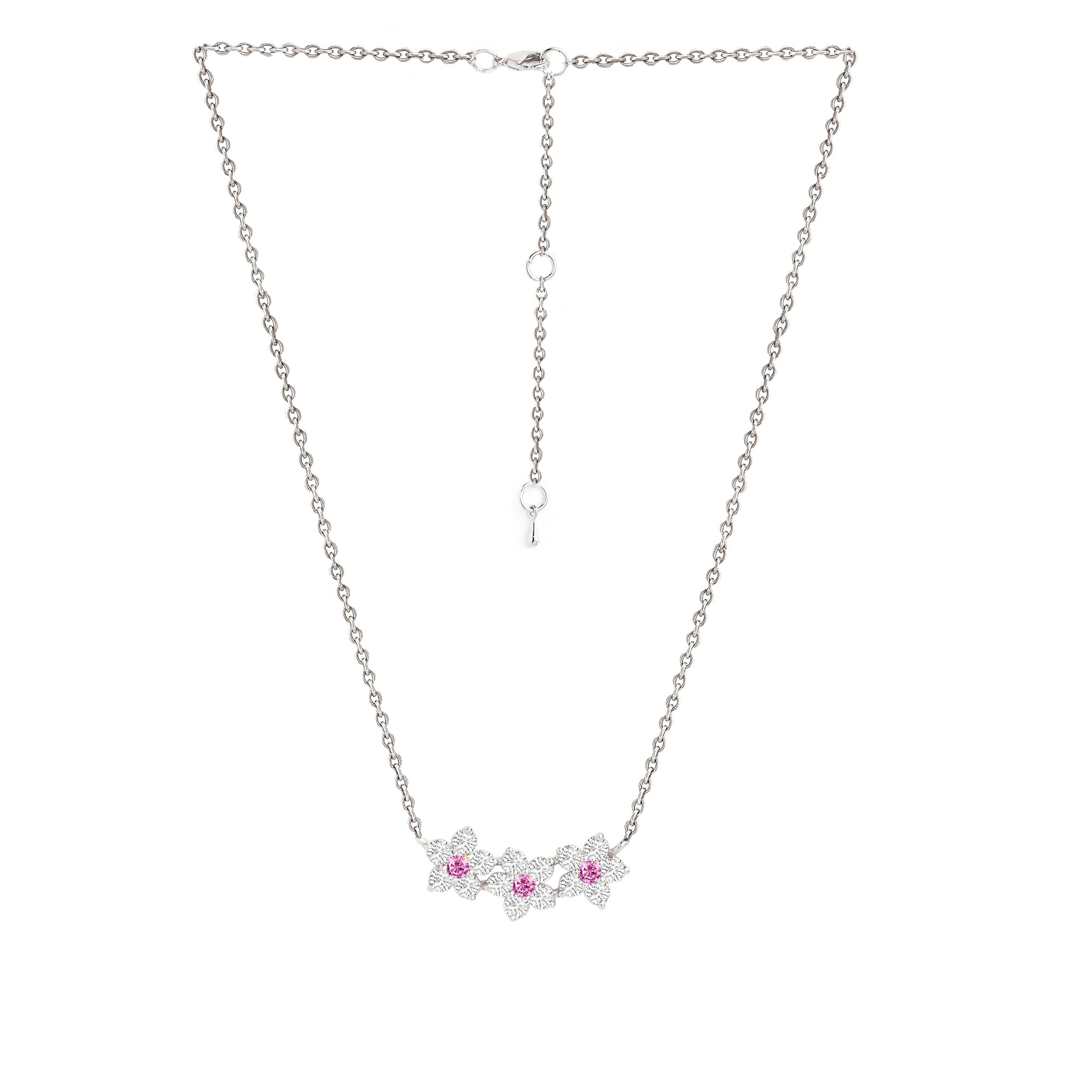 MINUTIAE Silver-Plated Crystals Studded Necklace
