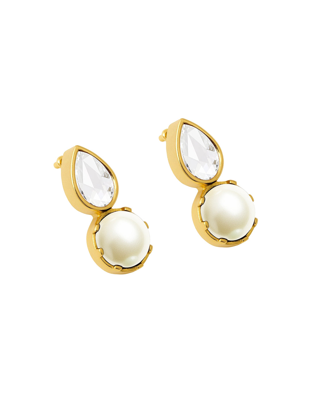 AIKA BY MINUTIAE 18K Women Gold Plated Circular Drop Earrings