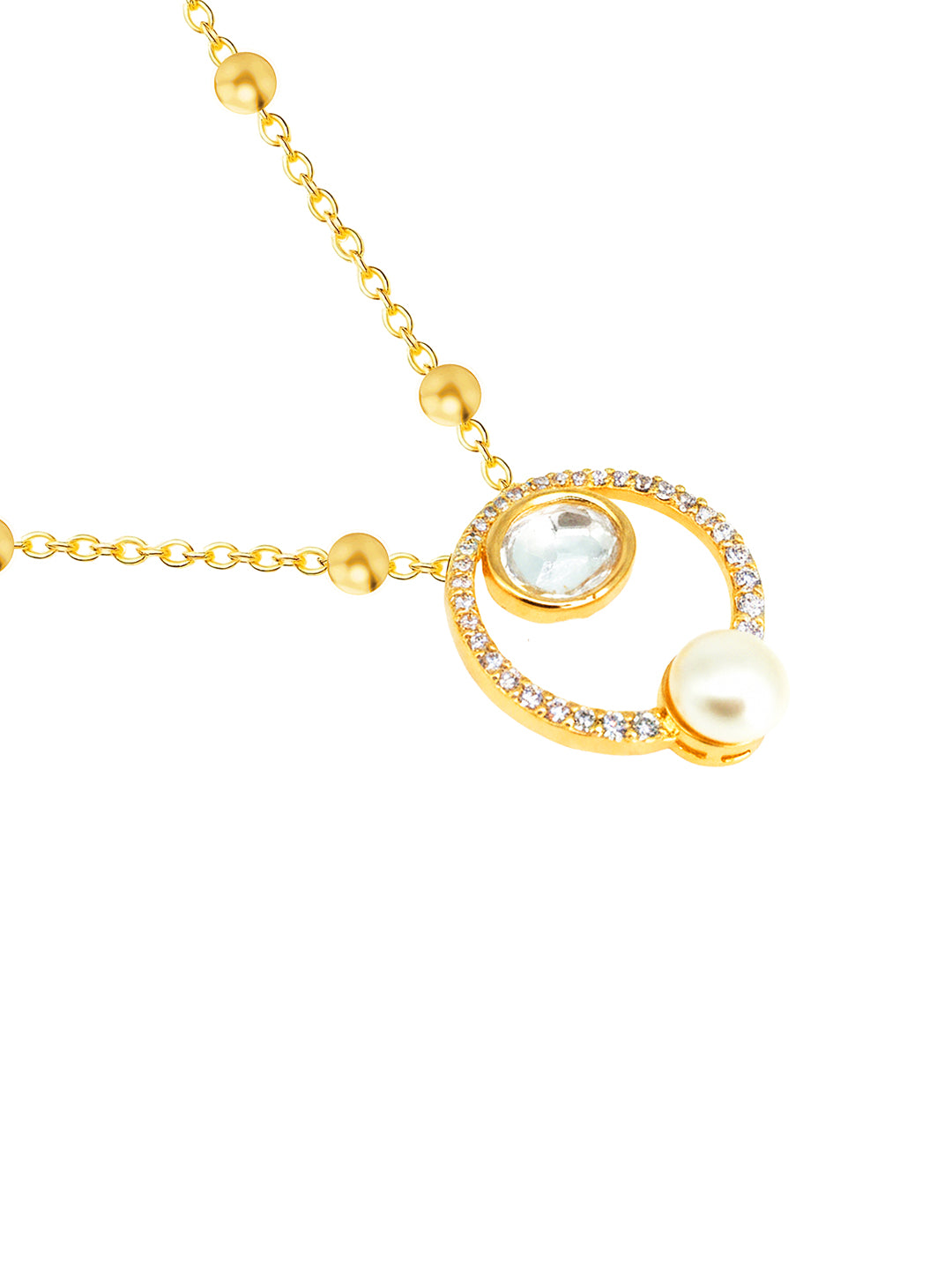 AIKA BY MINUTIAE 18K Women's Brass Gold-Plated Handcrafted Necklace