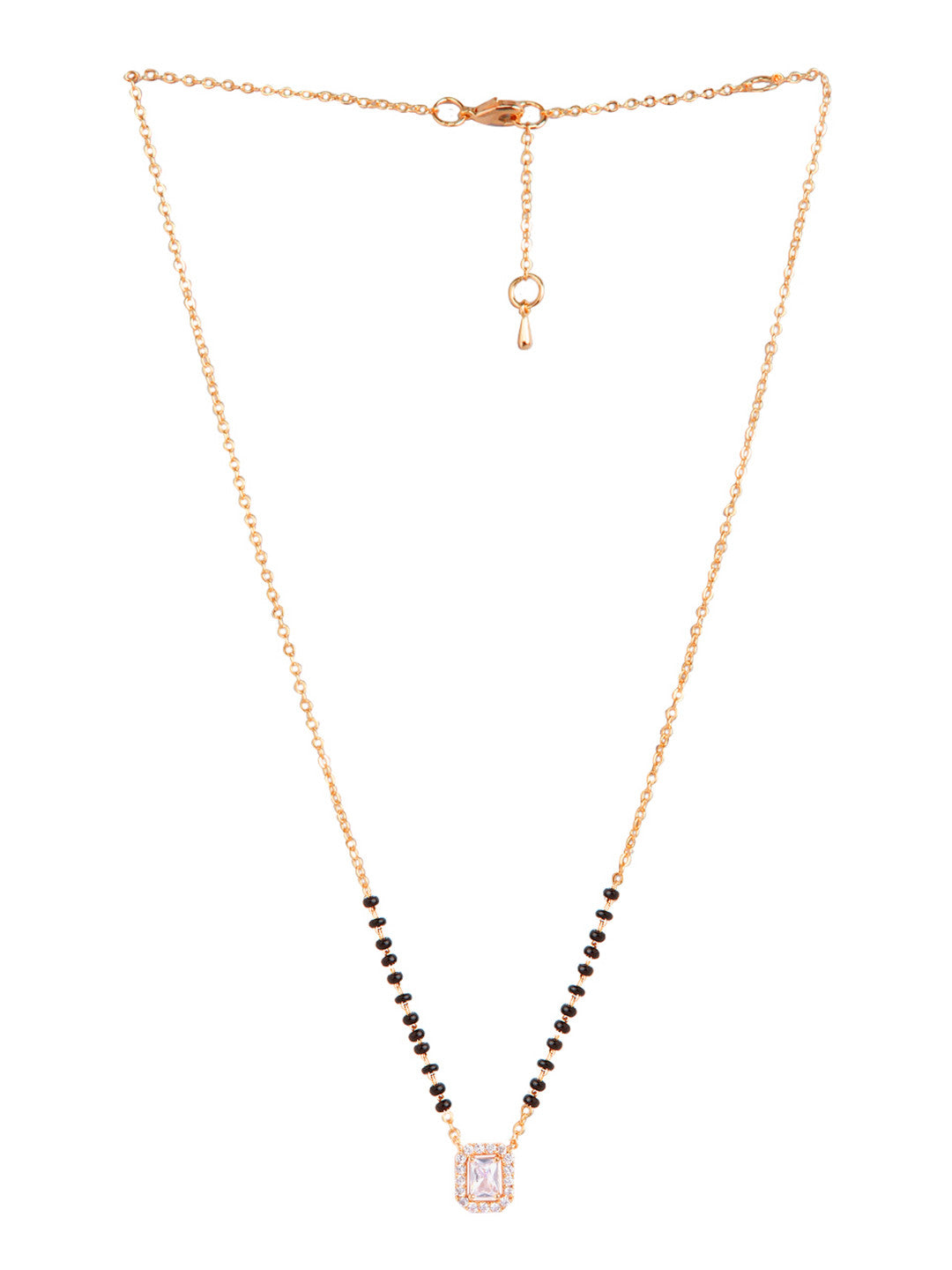 MINUTIAE Gold-Plated Crystals Mangalsutra For Women's