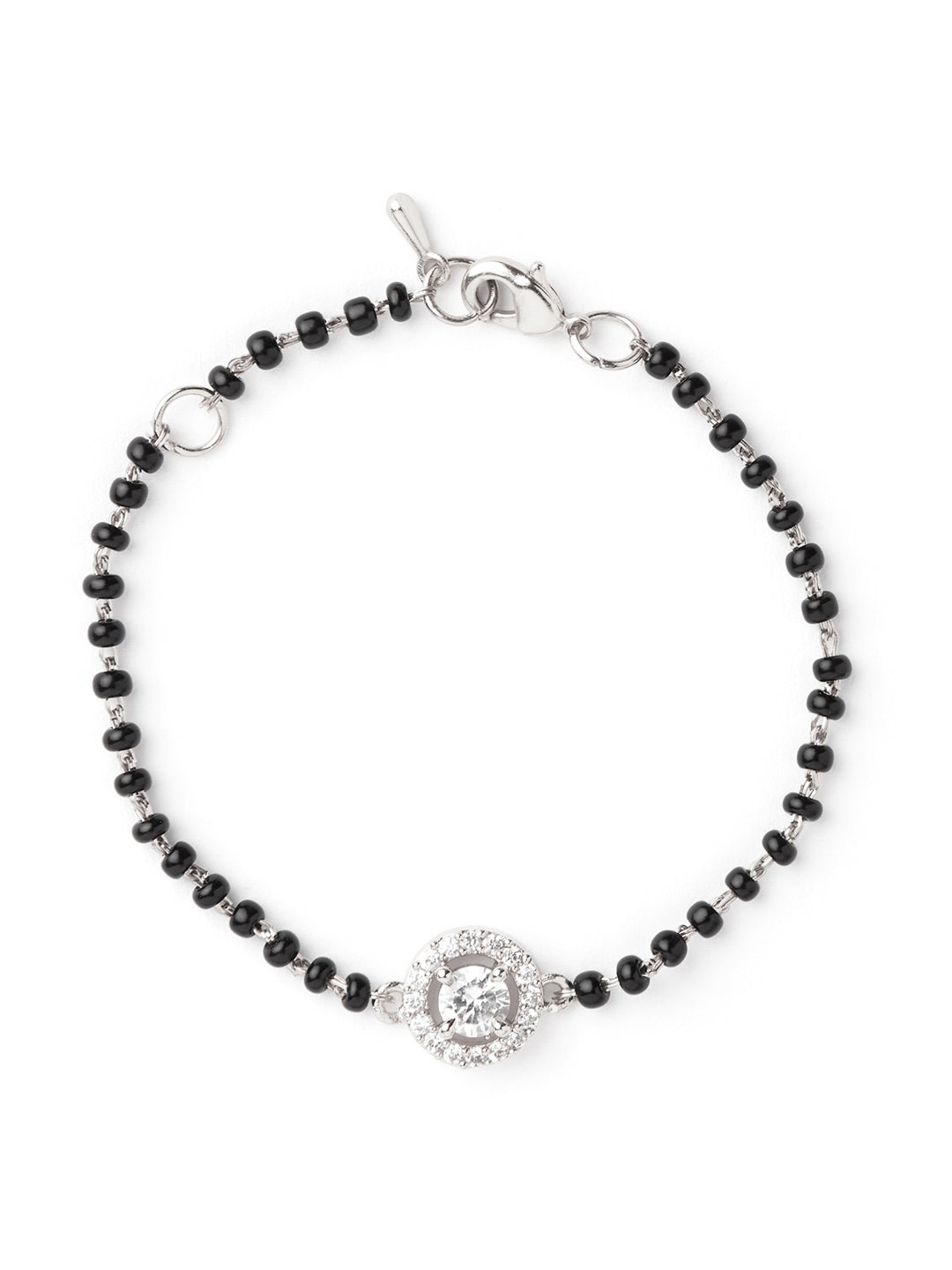 MINUTIAE Gold_Plated Crystal Studded Necklace and Bracelet Jewellery Set