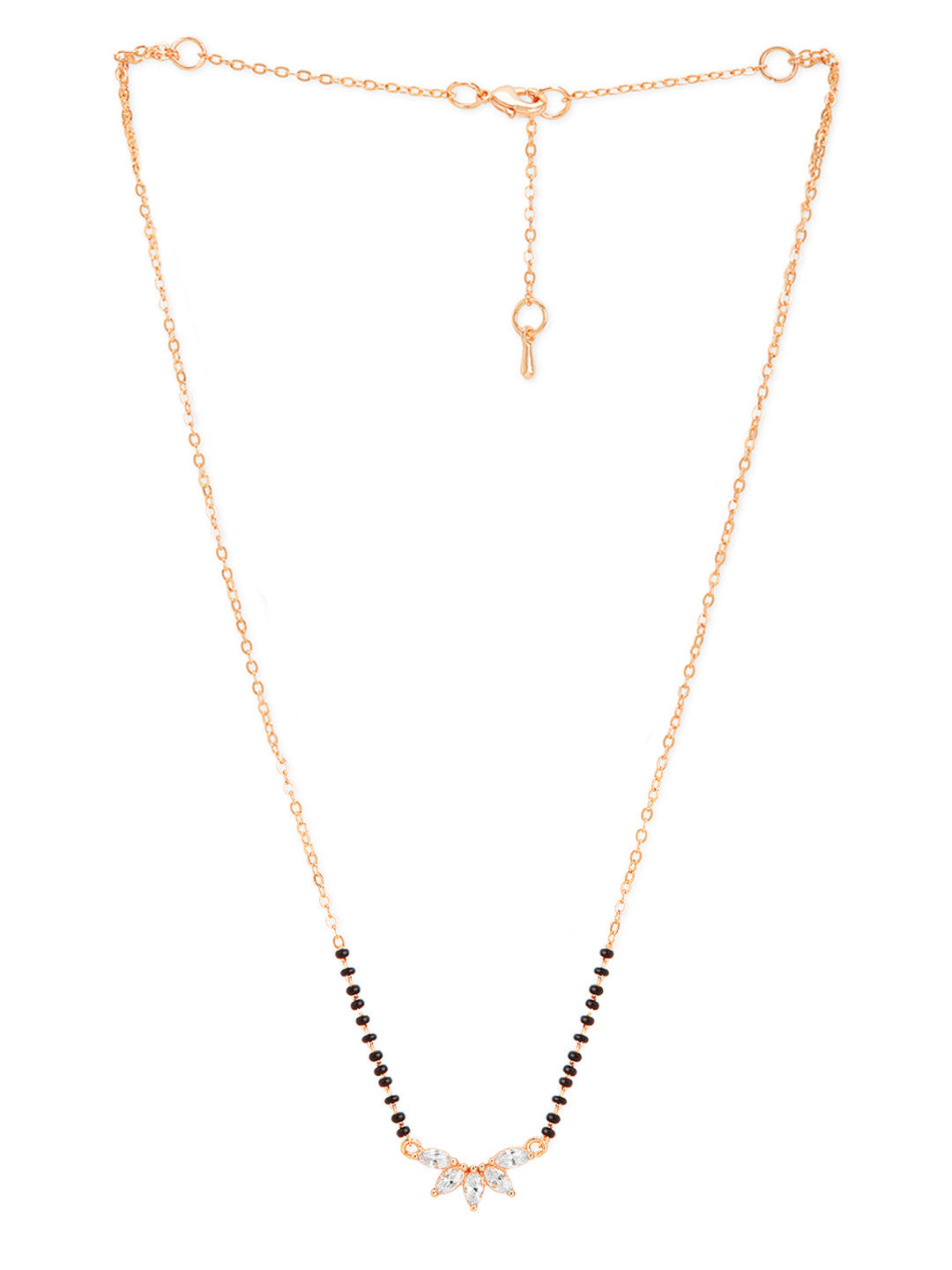 MINUTIAE Gold-Plated Crystals Mangalsutra For Women's