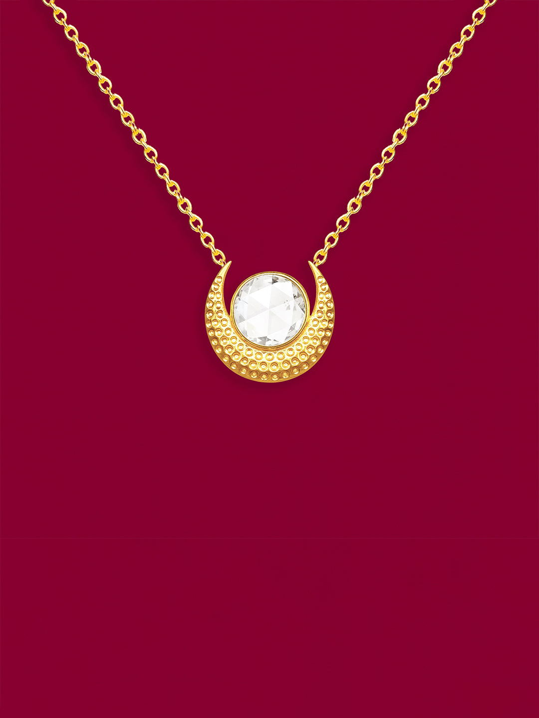 AIKA BY MINUTIAE 18K Gold Plated Round Brass Necklace for Women