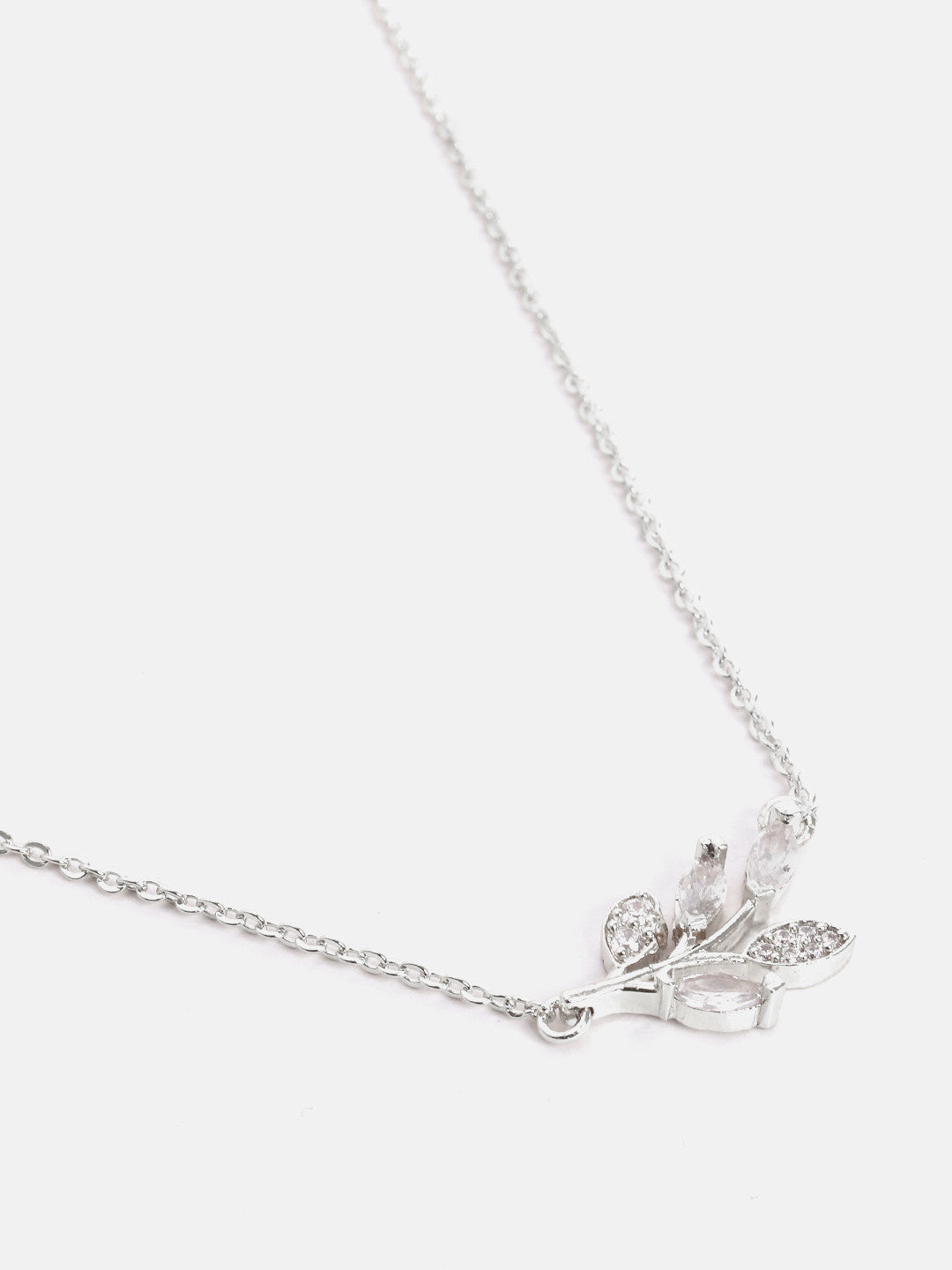 MINUTIAE Gold_Plated White Crystal Studded  pendant bracelets and a pair of earrings Jewellery Set