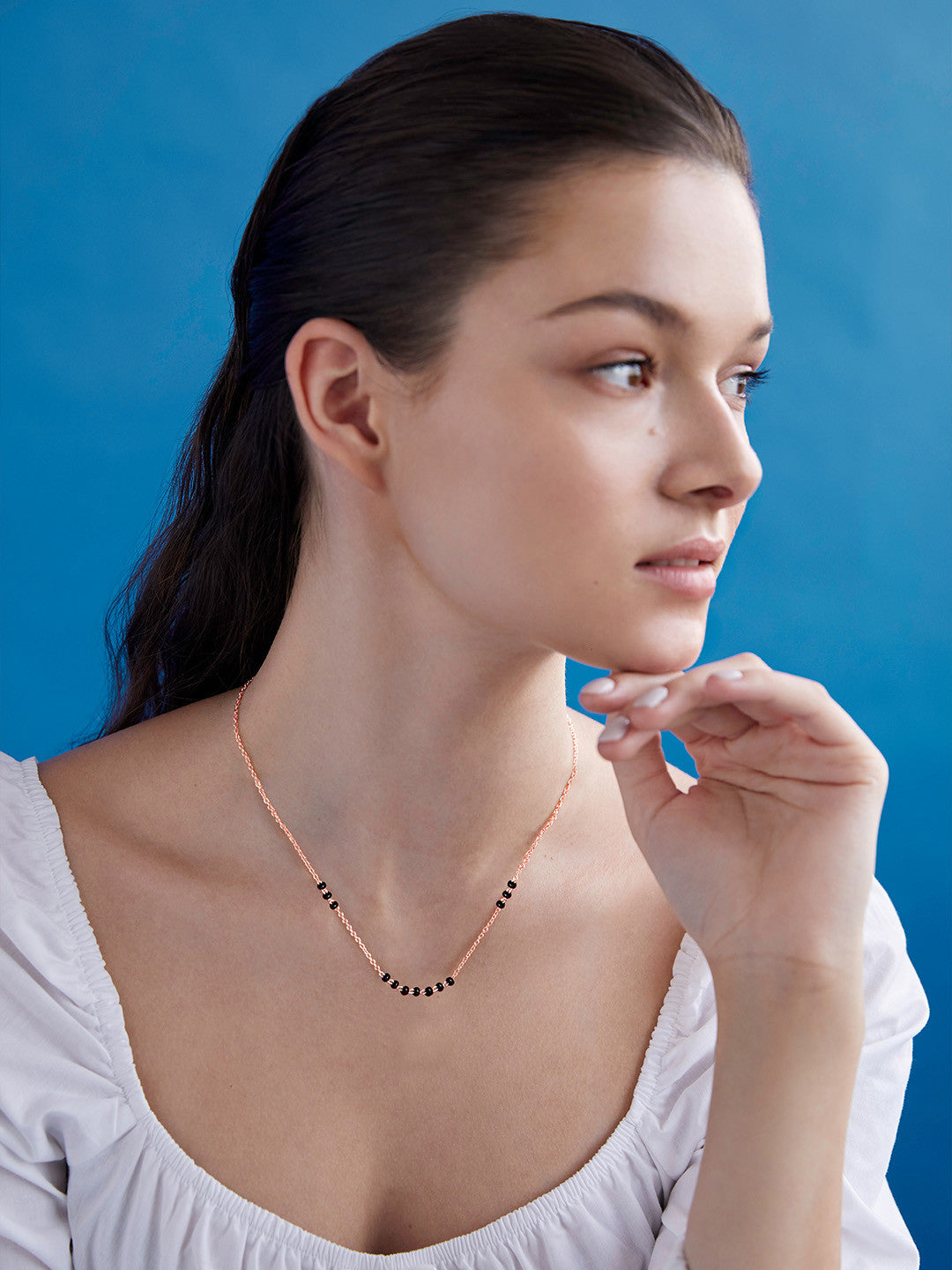 MINUTIAE Gold-Plated Beads Beaded Mangalsutra For Women's