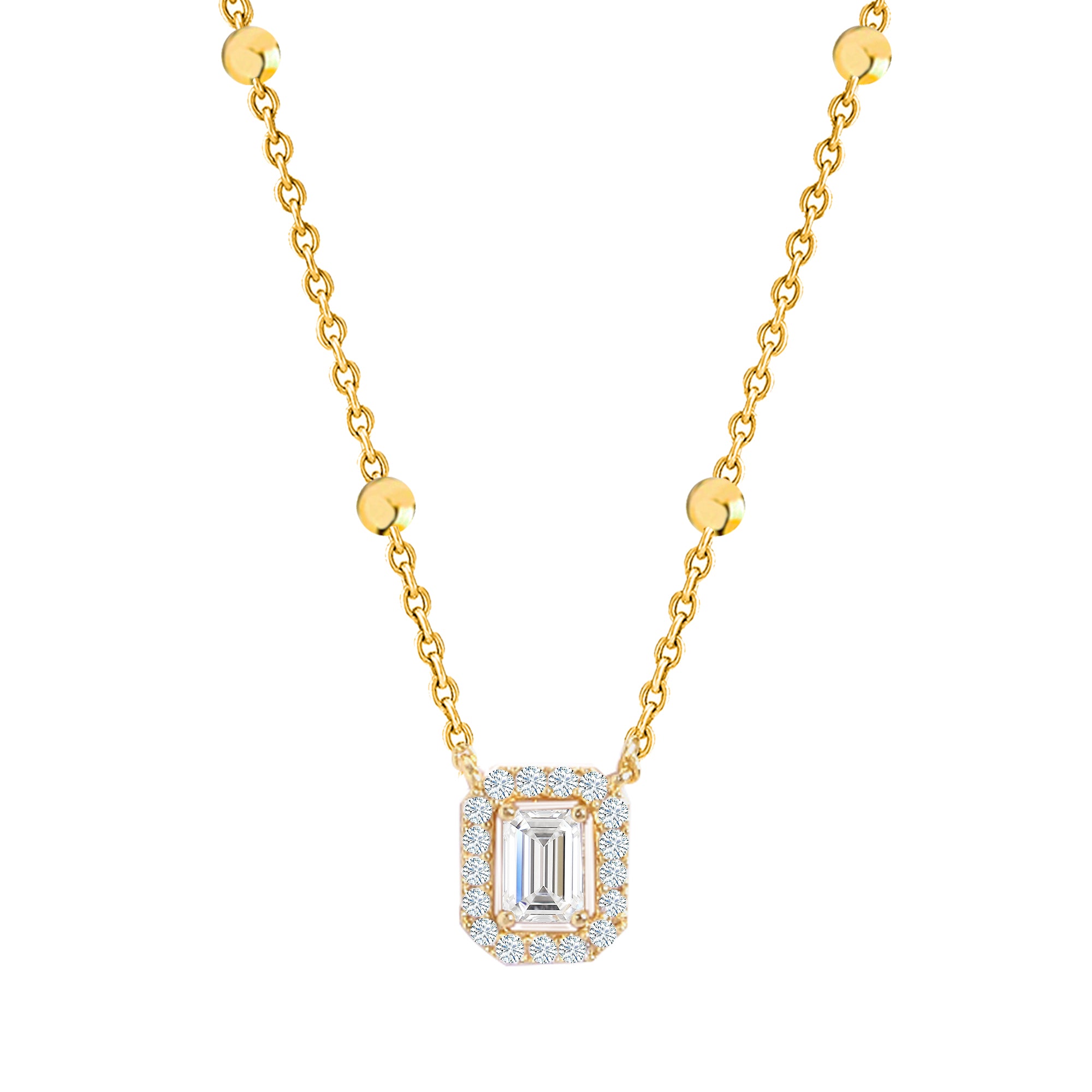 MINUTIAE Gold-Plated Crystals Studded Necklace