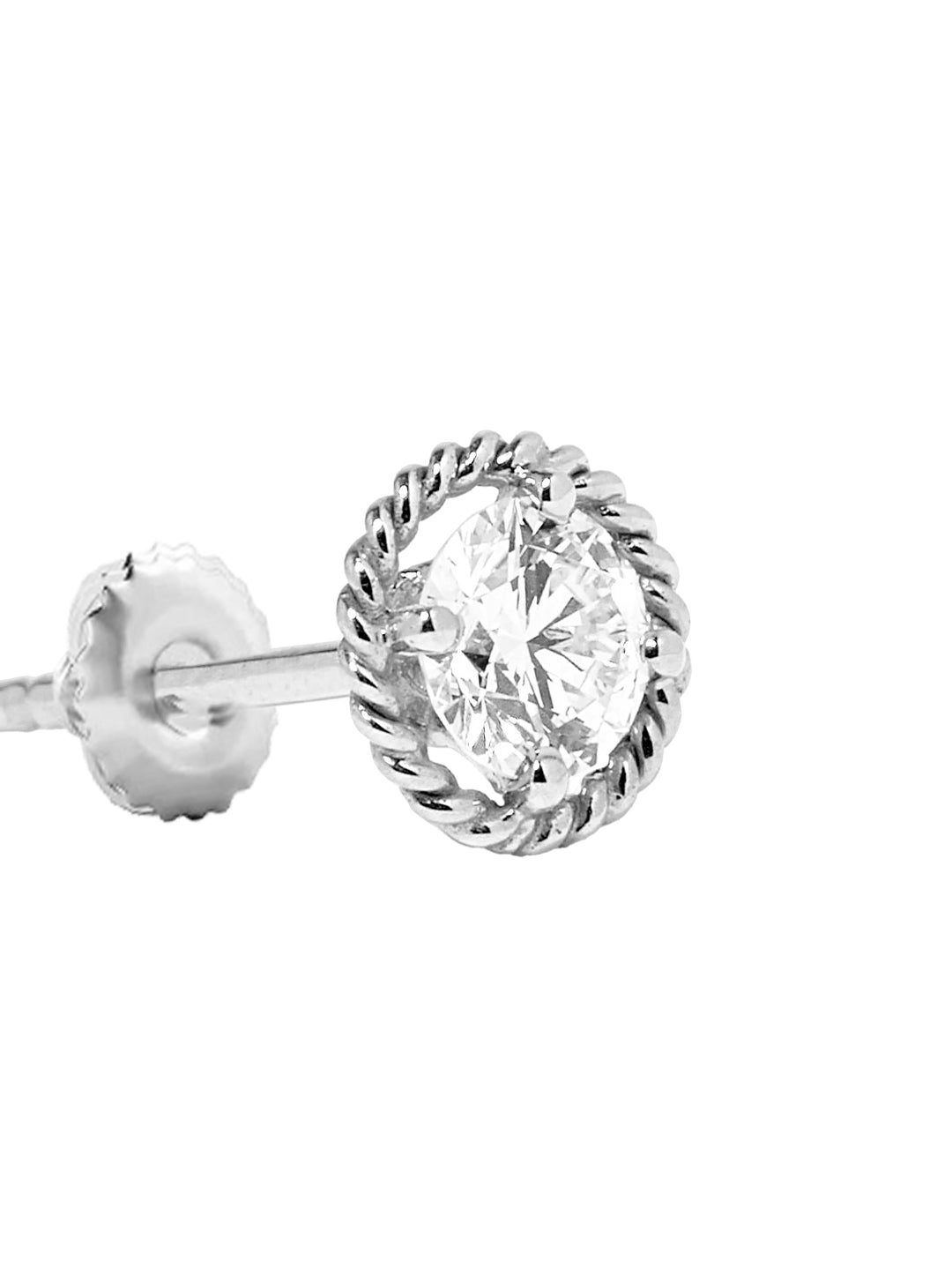 MINUTIAE Gold-Plated Artificial Stones Studded Circular Shaped Studs