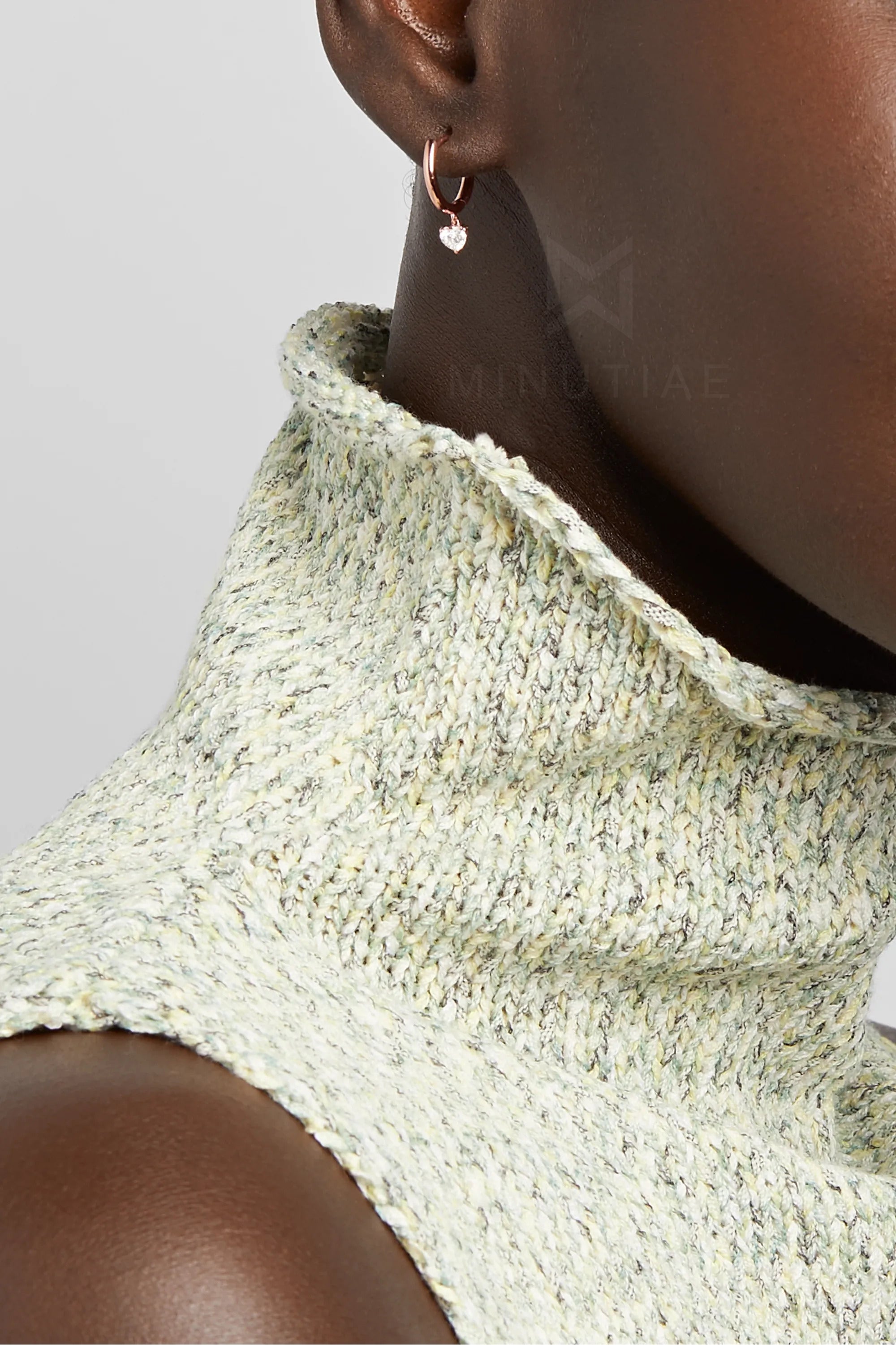 Heart Shape Crystal Clip On Earring 