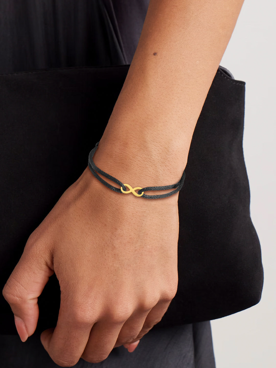 MINUTIAE Women Gold Plated Brass Infinity Shape Cord Bracelet