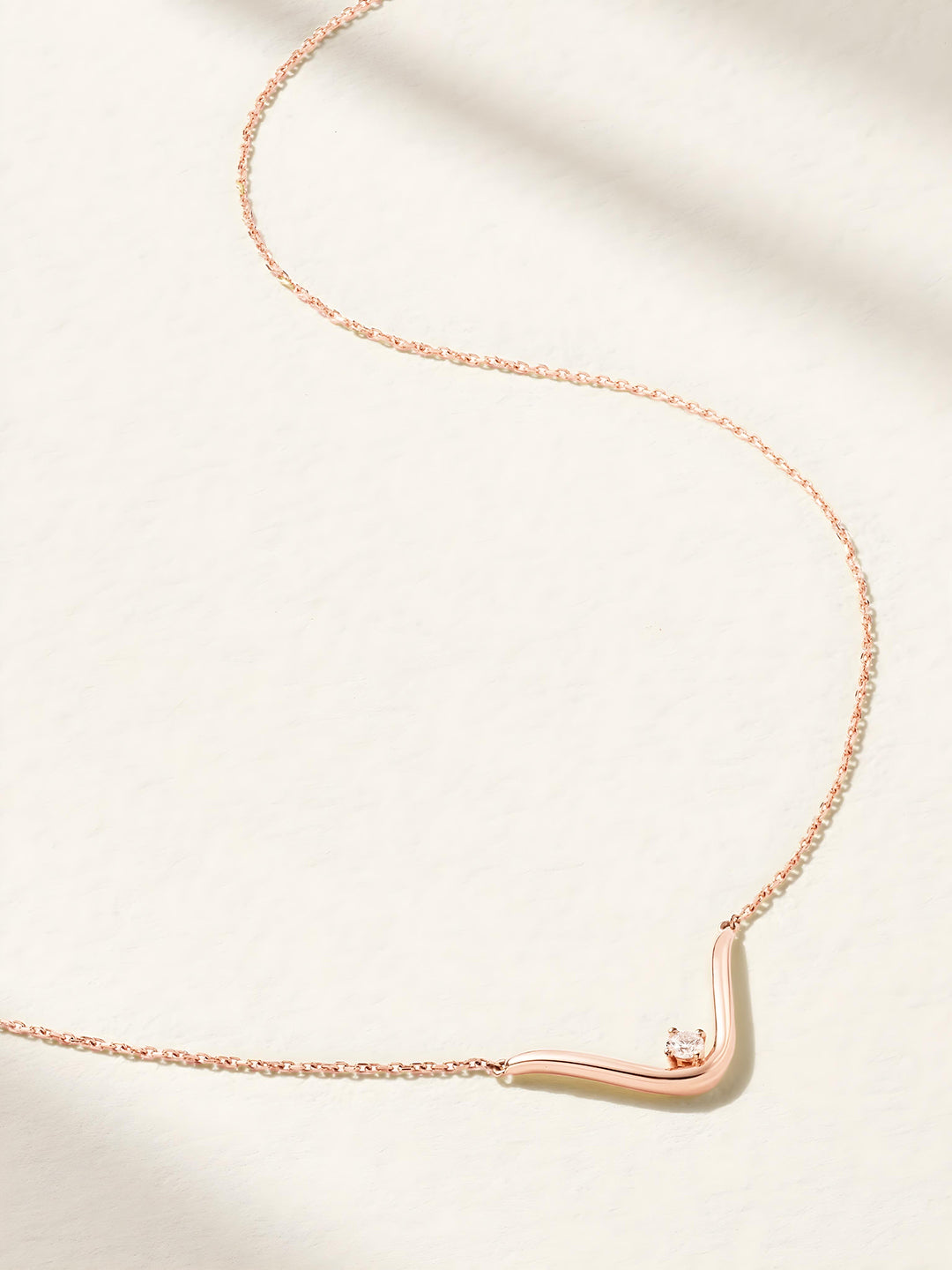 MINUTIAE Gold-Plated Crystals Studded Minimal Necklace