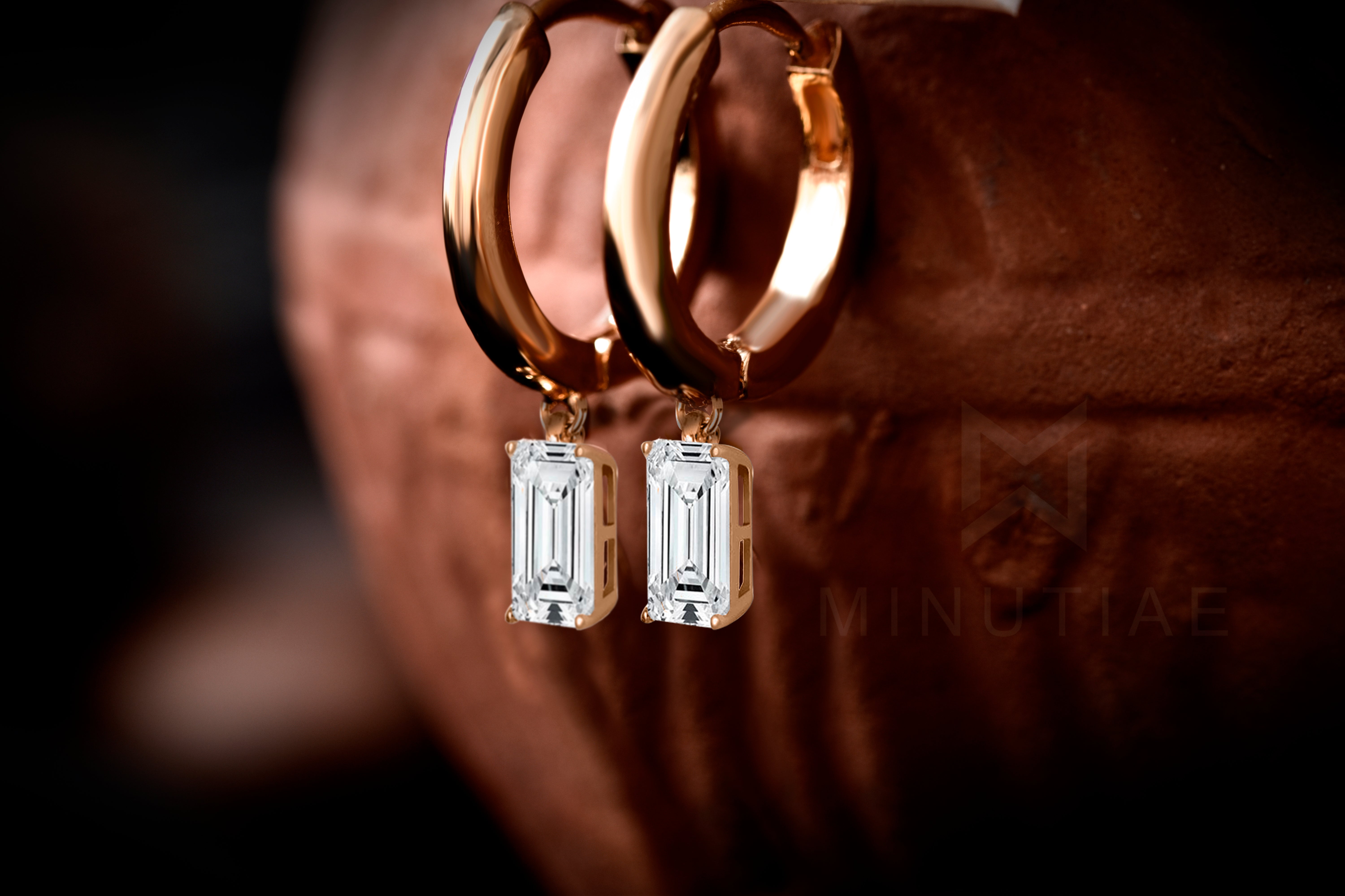 MINUTIAE Rose Gold Circular Hoop Earrings For Women's & Girl