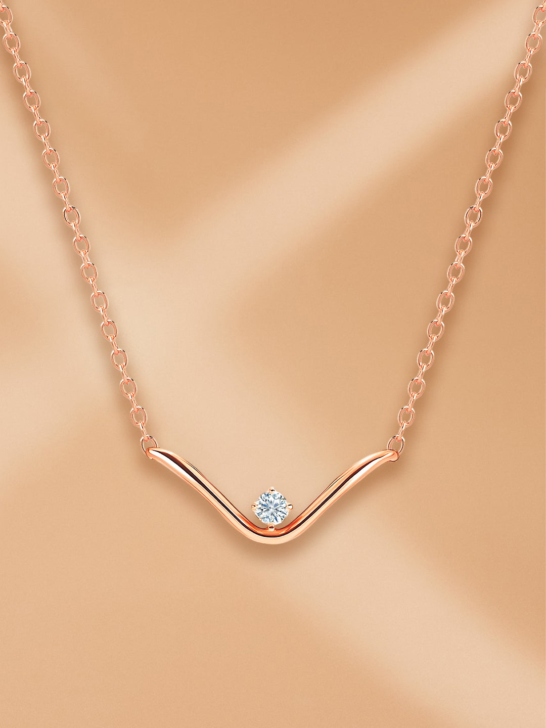 MINUTIAE Gold-Plated Crystals Studded Minimal Necklace