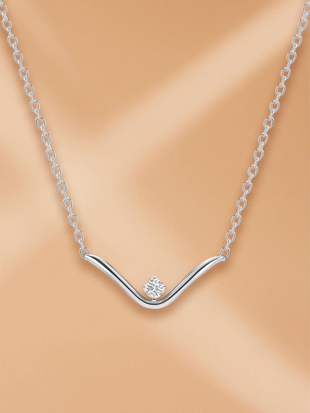 MINUTIAE Gold-Plated Crystals Studded Minimal Necklace