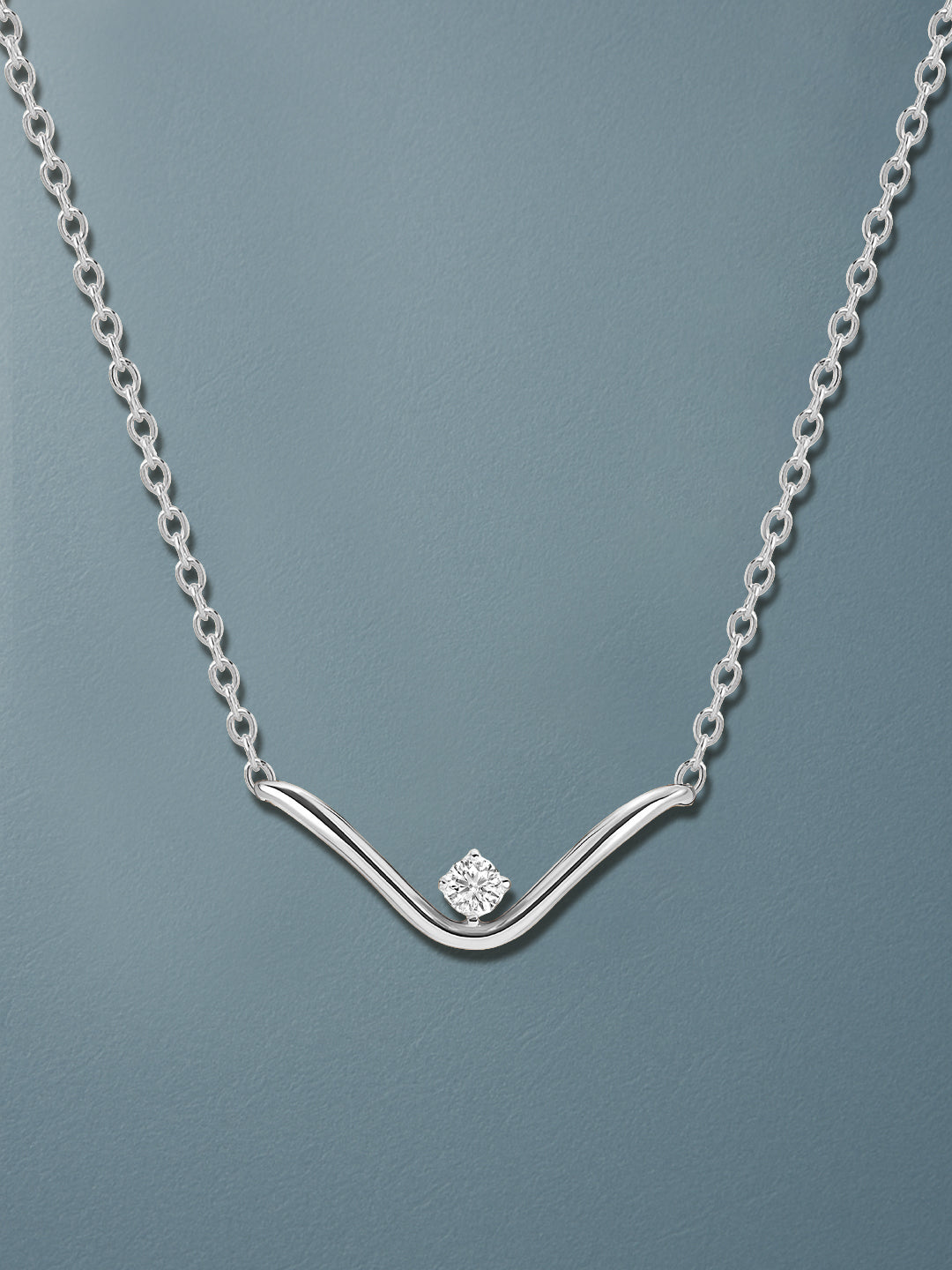 MINUTIAE Gold-Plated Crystals Studded Minimal Necklace