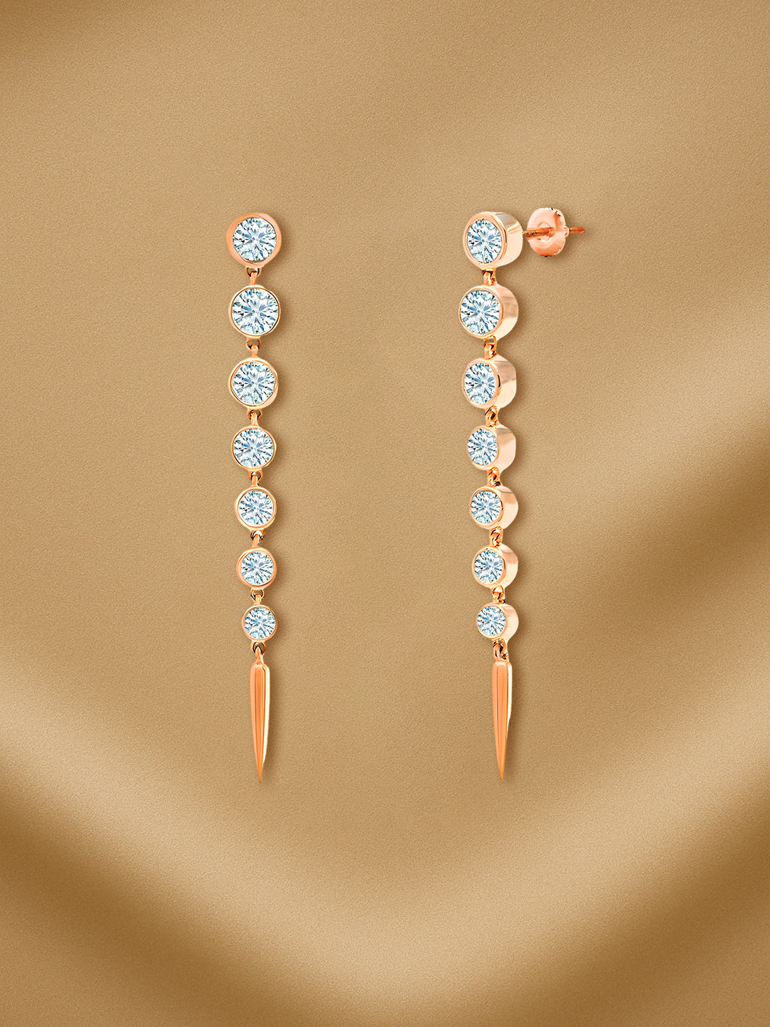 MINUTIAE Gold-Plated Circular Shaped Drop Earrings