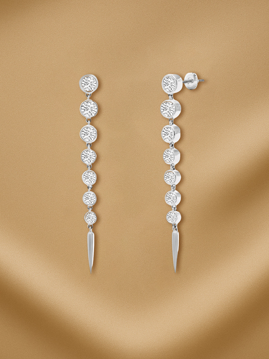 MINUTIAE Gold-Plated Circular Shaped Drop Earrings