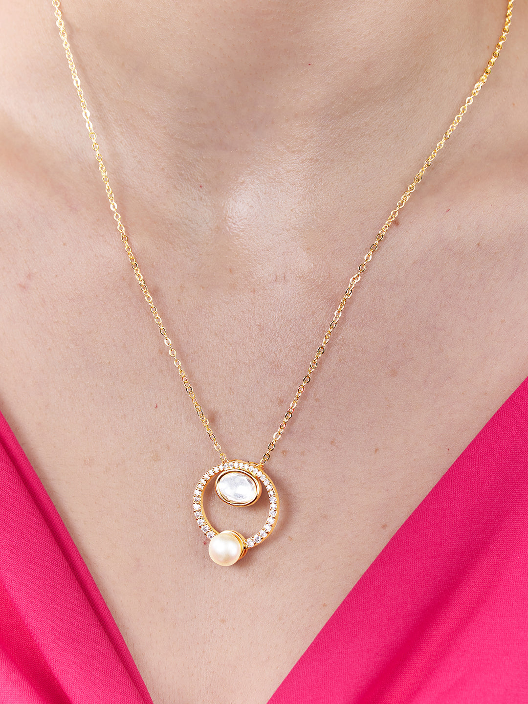 AIKA BY MINUTIAE 18K Women's Brass Gold-Plated Handcrafted Necklace