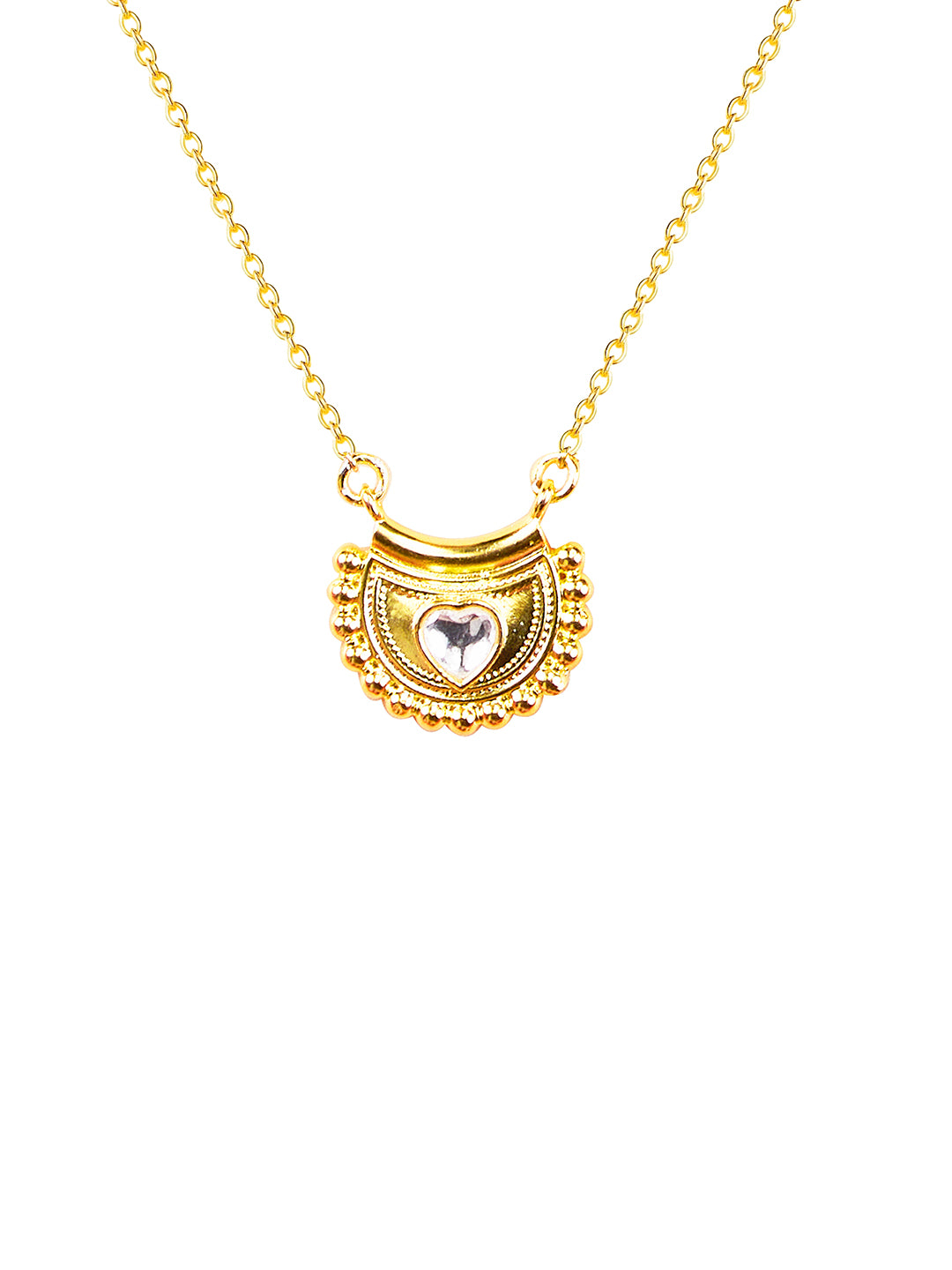 AIKA BY MINUTIAE 18K Gold Plated Chain Floral shaped Necklace for Women & Girls