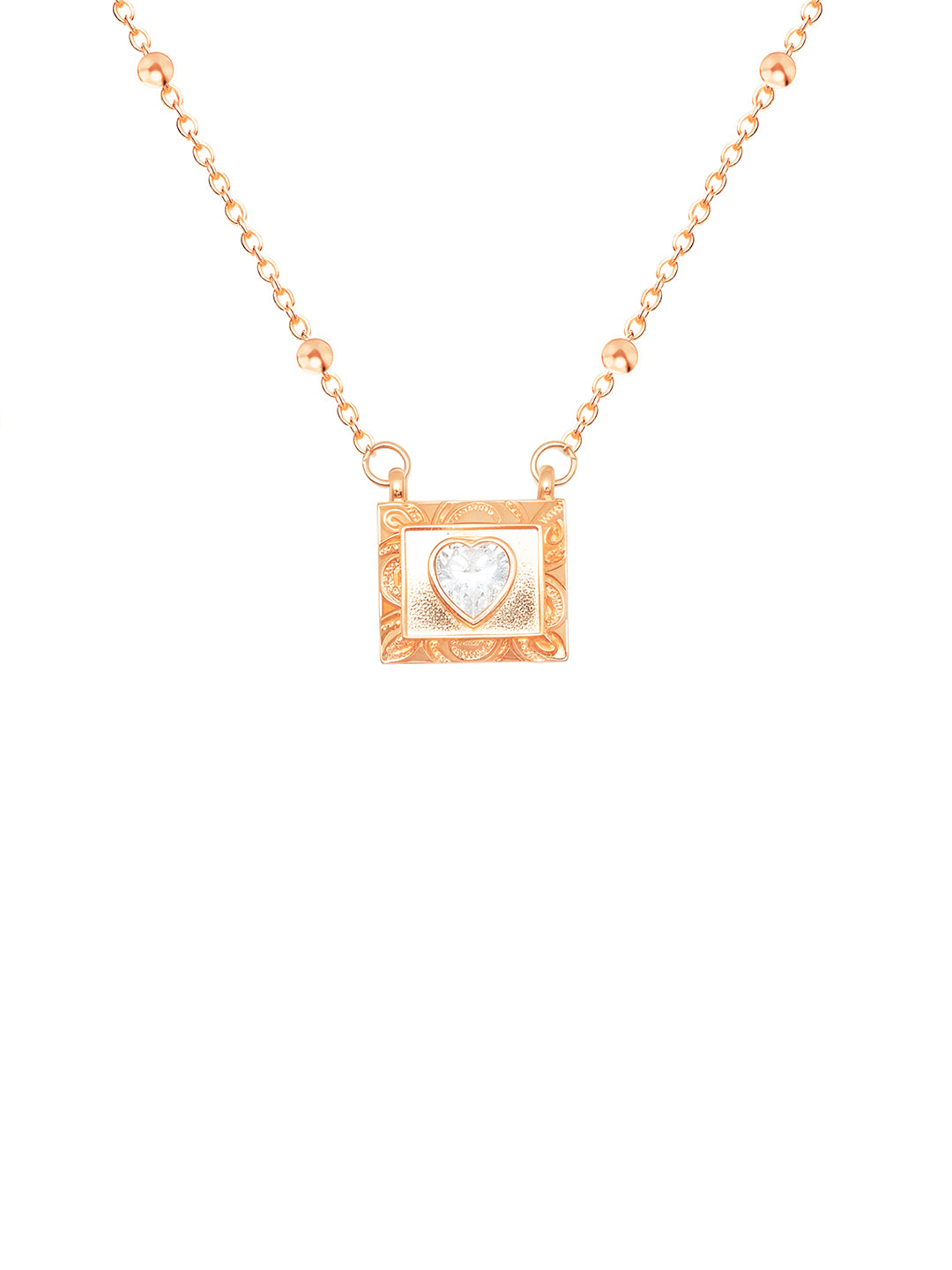 AIKA BY MINUTIAE 18K Gold Plated Heart shaped Necklace for Women & Girls