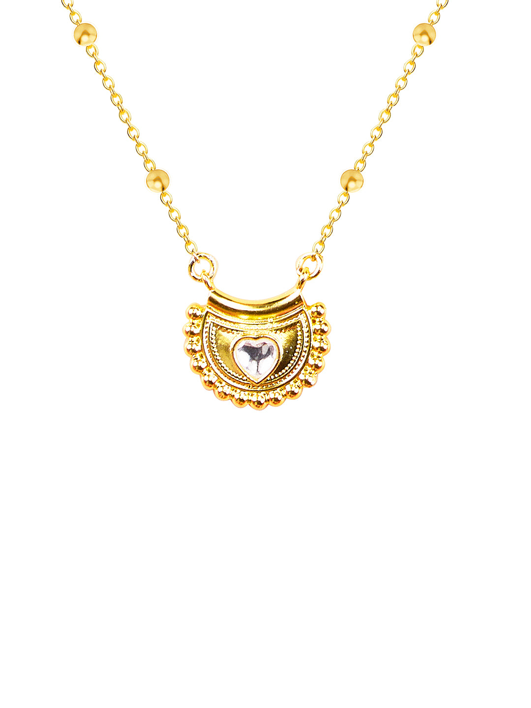 AIKA BY MINUTIAE 18K Gold Plated Chain Floral shaped Necklace for Women & Girls