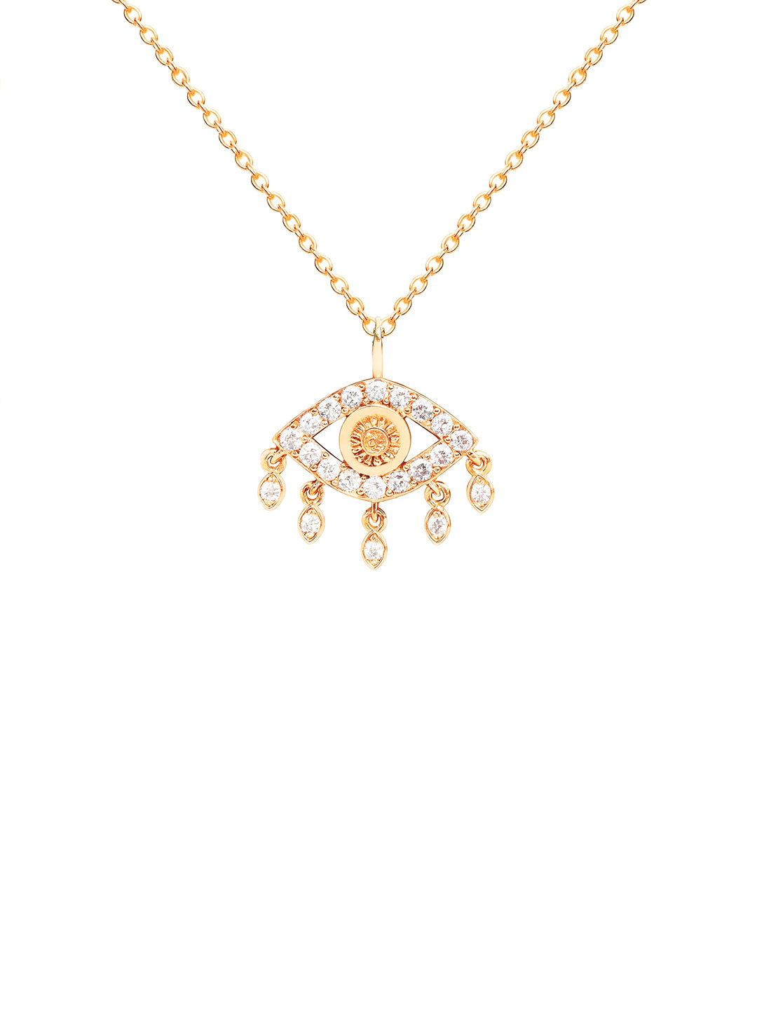 AIKA BY MINUTIAE 18K Gold Plated Evil Eye shaped Necklace for Women & Girls