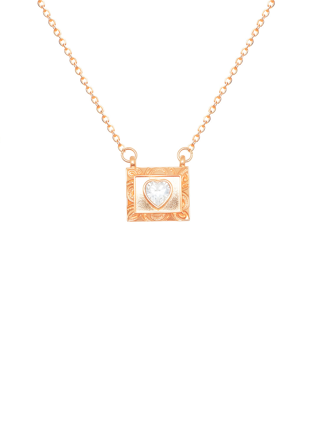 AIKA BY MINUTIAE 18K Gold Plated Heart shaped Necklace for Women & Girls