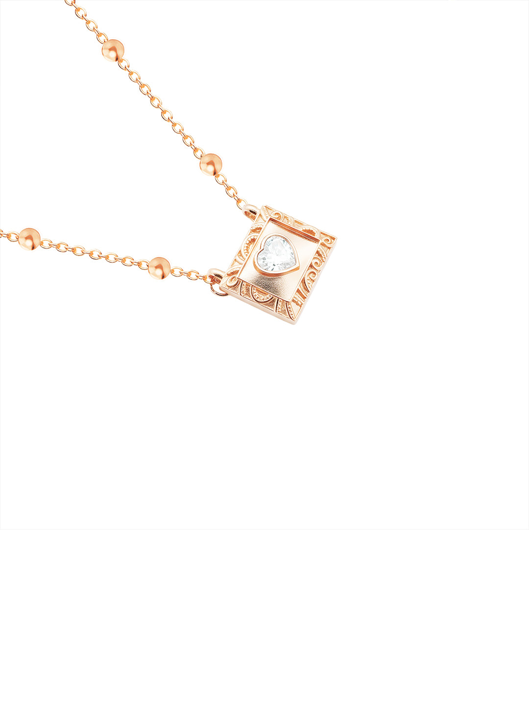 AIKA BY MINUTIAE 18K Gold Plated Heart shaped Necklace for Women & Girls