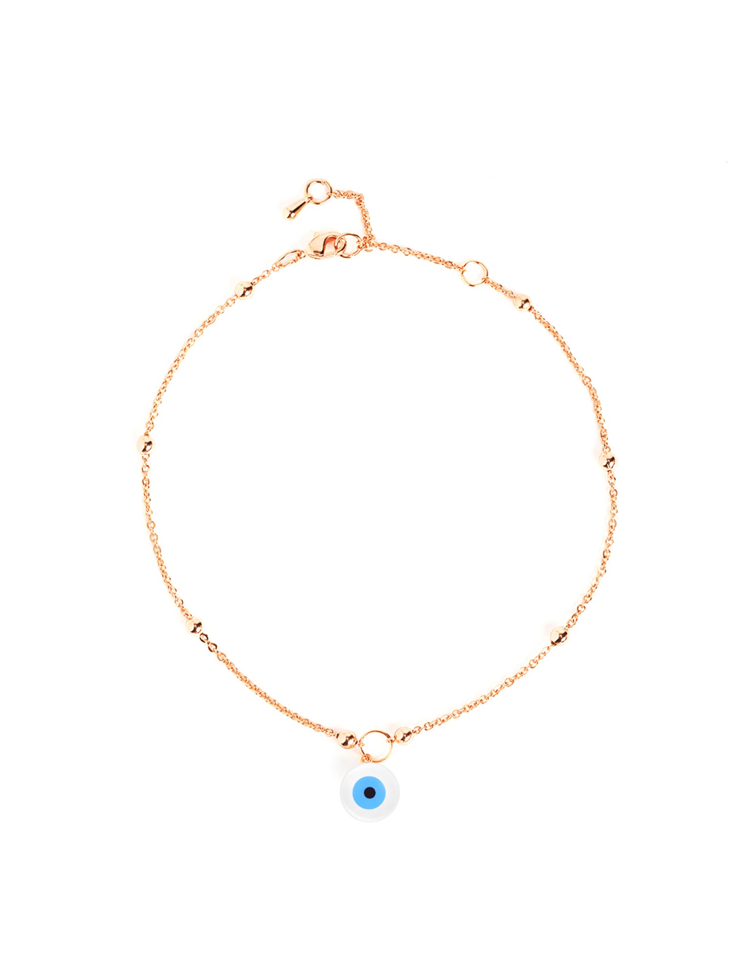 MINUTIAE Gold-Plated Crystals Anklet For Women's