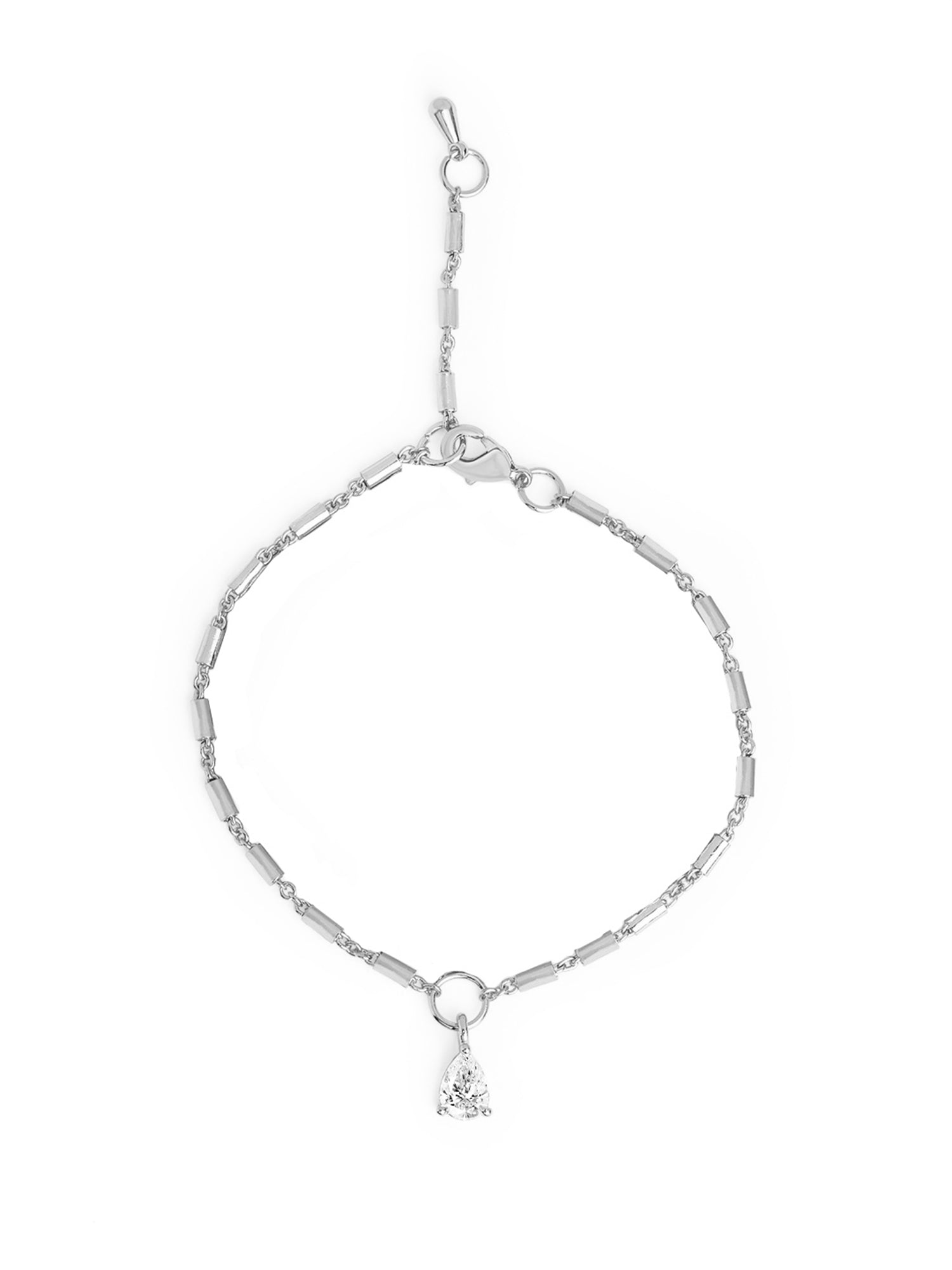 MINUTIAE Brass Crystals Gold-Plated Link Bracelet