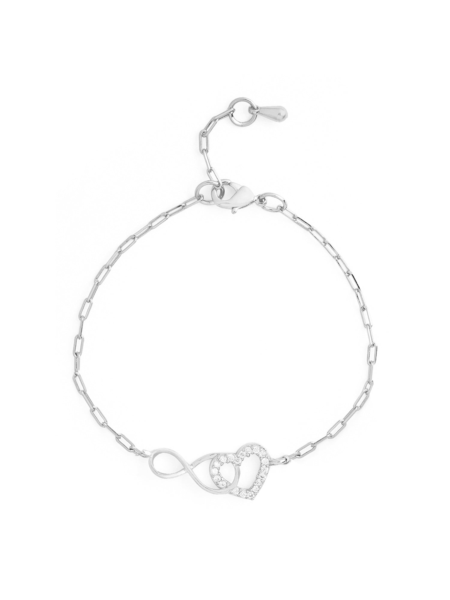 MINUTIAE Brass Crystals Gold-Plated Link Bracelet