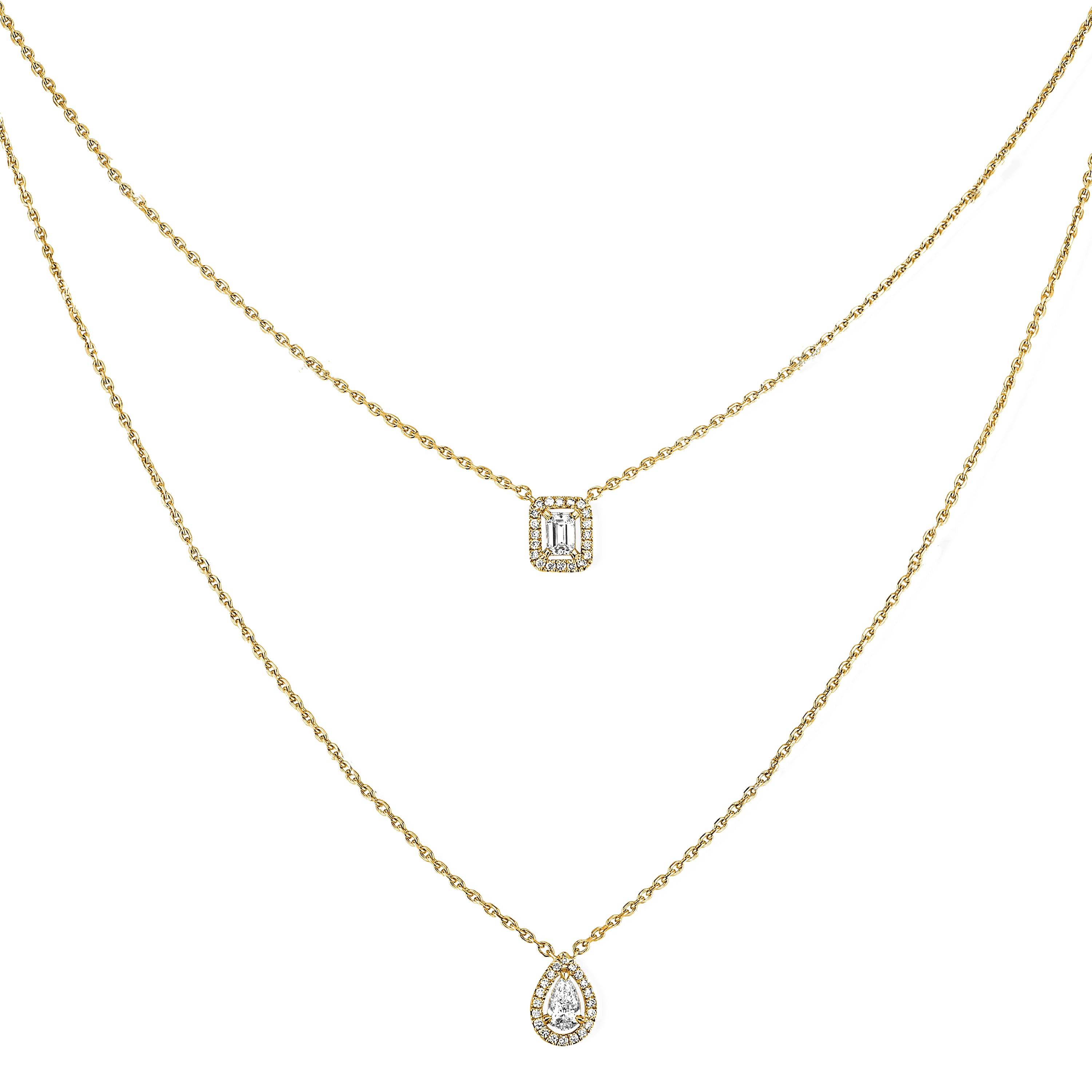 MINUTIAE 18K Gold-Plated Brass Solitaire Layered Necklace